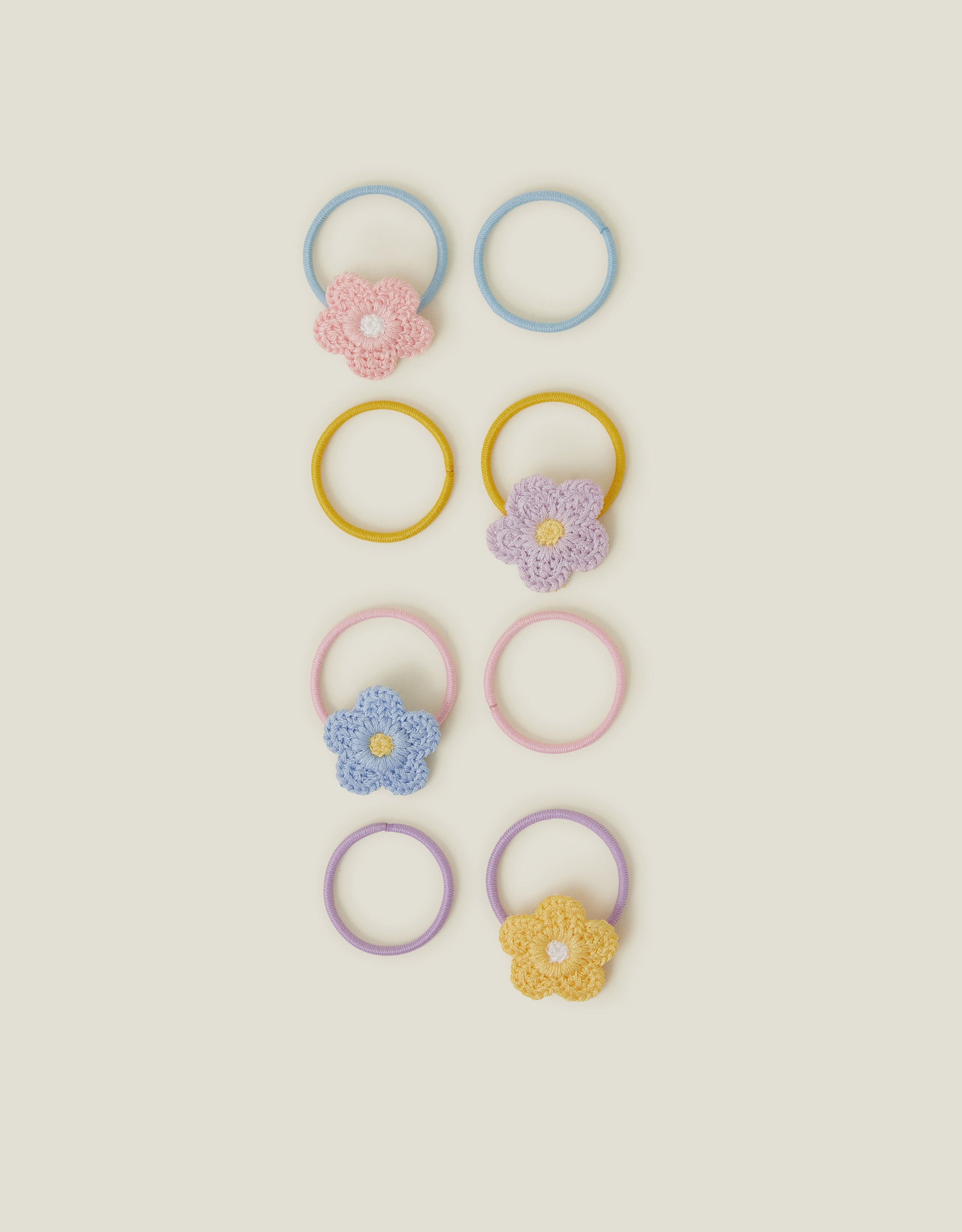SET GUMICA ZA KOSU - CROCHET FLOWER PONY PACK