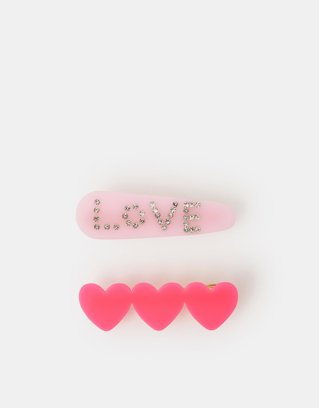 SET ŠNALA ZA KOSU - LOVE HEARTS SLIDES