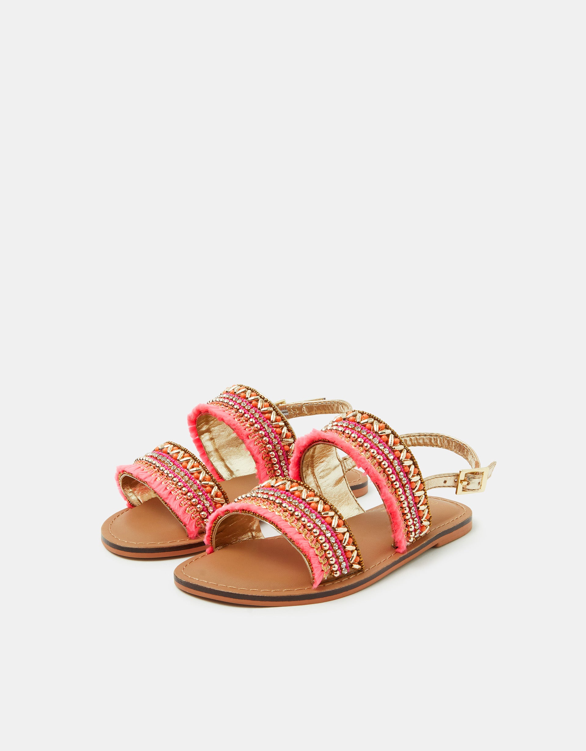 SANDALE - EMBELLISHED TWO STRAP SAN