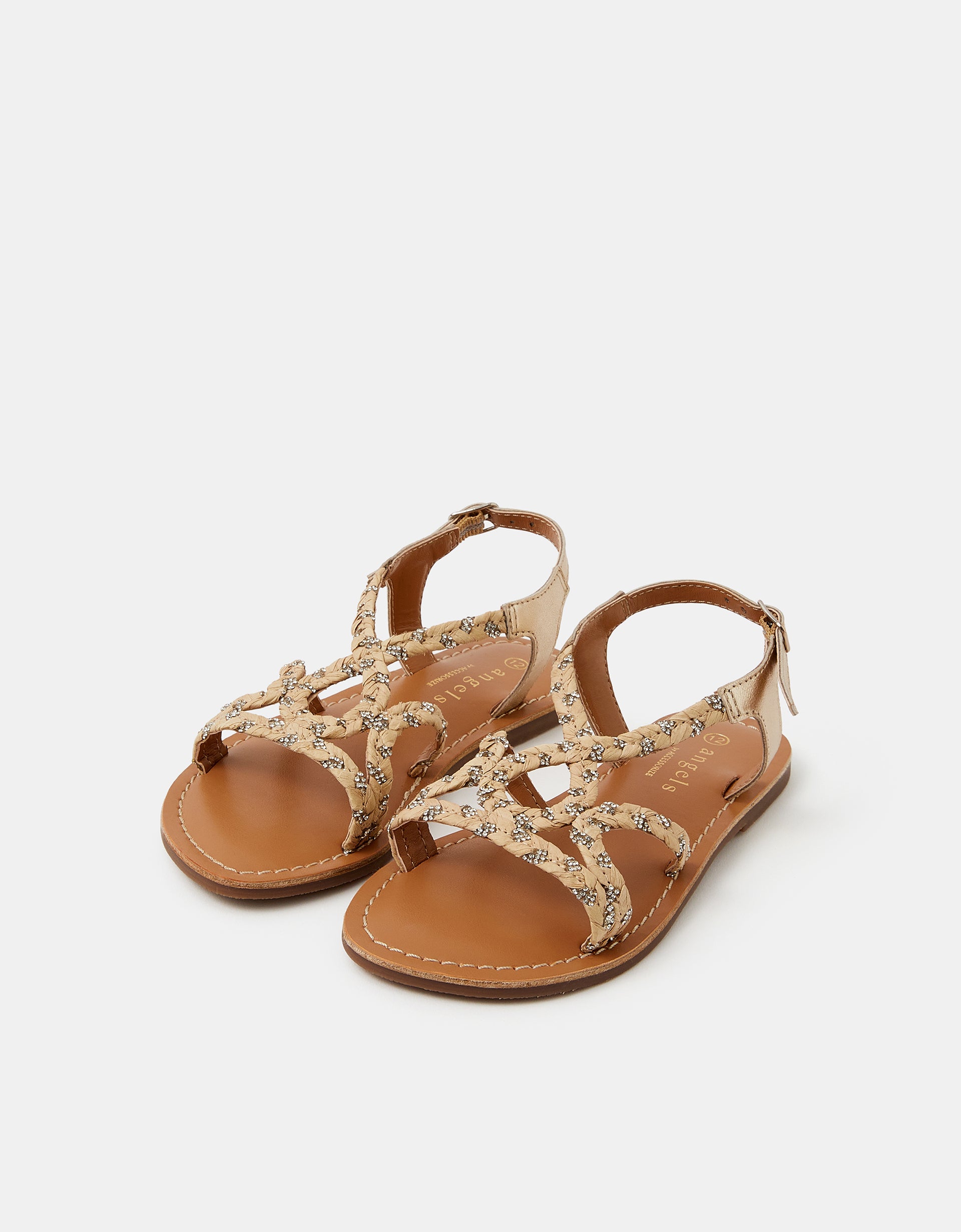 SANDALE - DIAMANTE PLAITED SANDAL