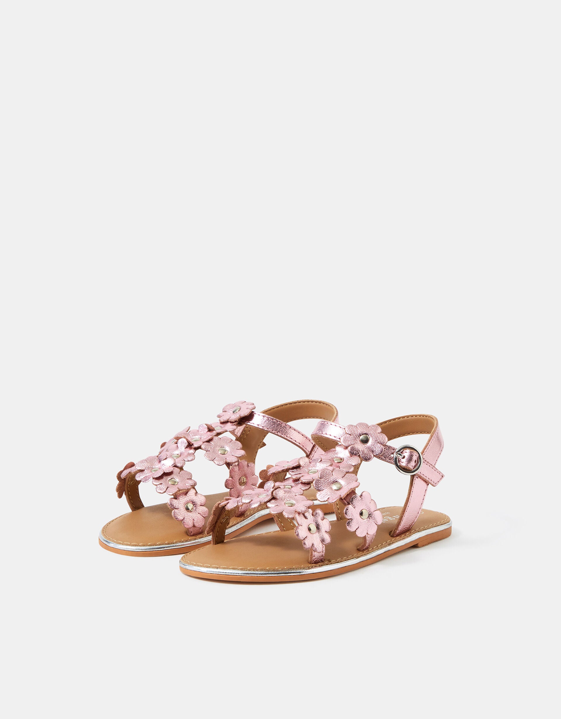 SANDALE - METALLIC FLOWER SANDAL