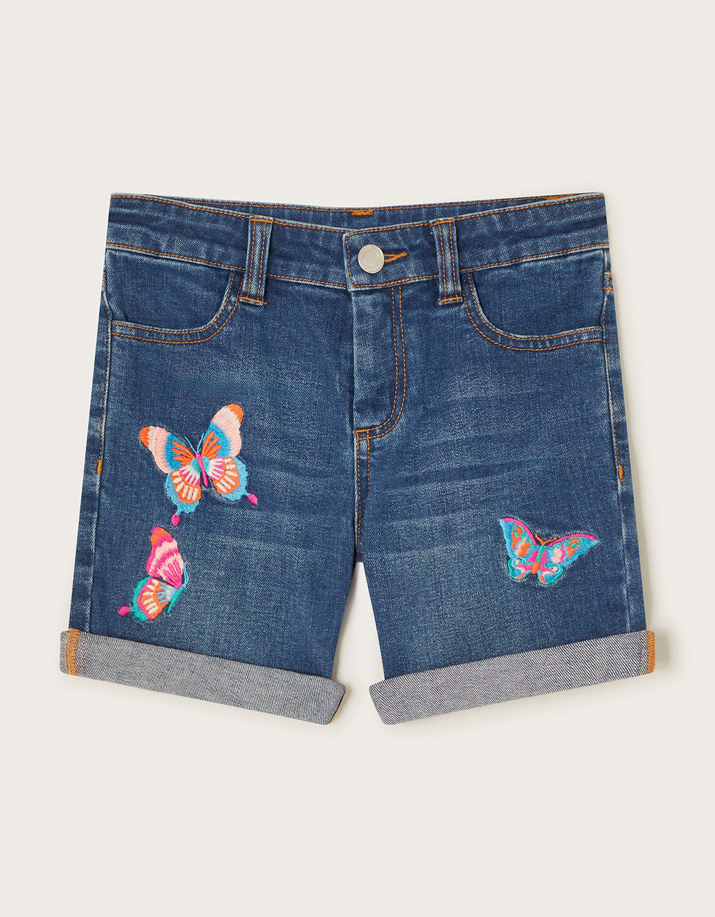 SORTS - BUTTERFLY EMB DENIM SHORT