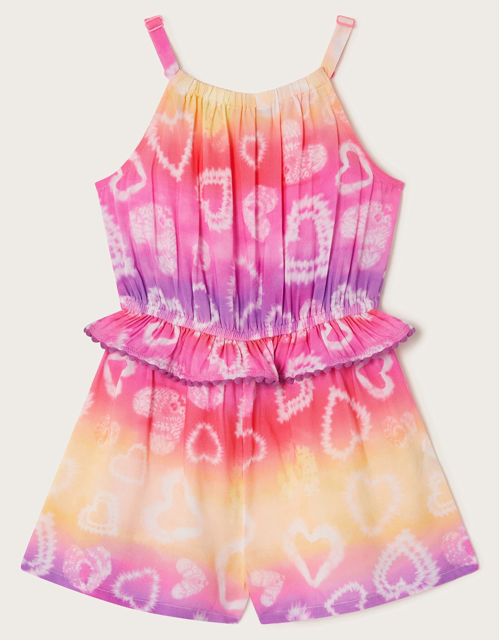 KOMBINEZON - TIE DYE HEART PLAYSUIT