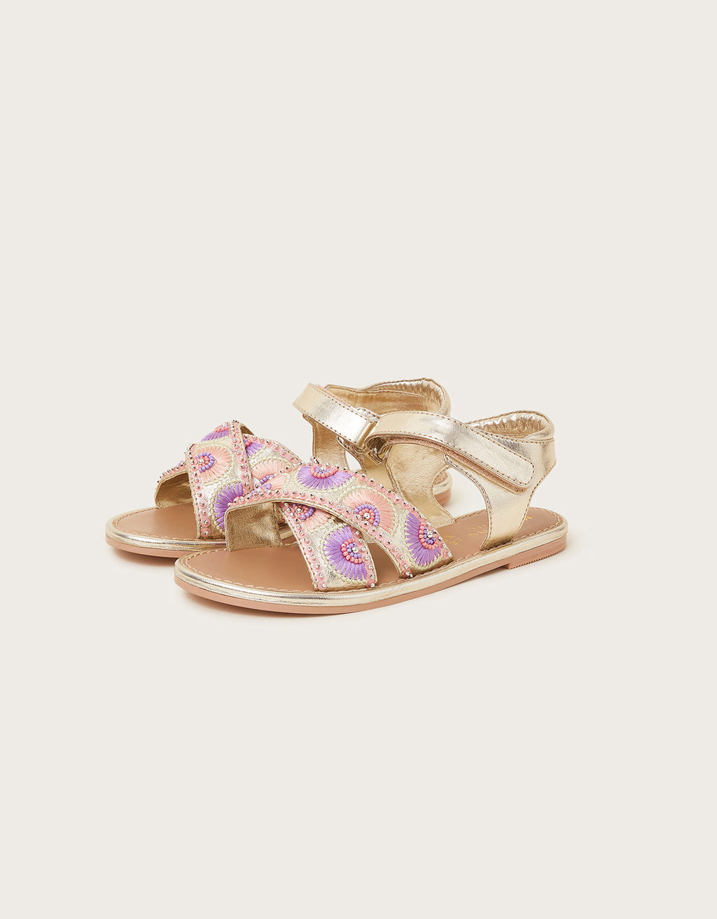 SANDALE - BEADED FAN SANDAL