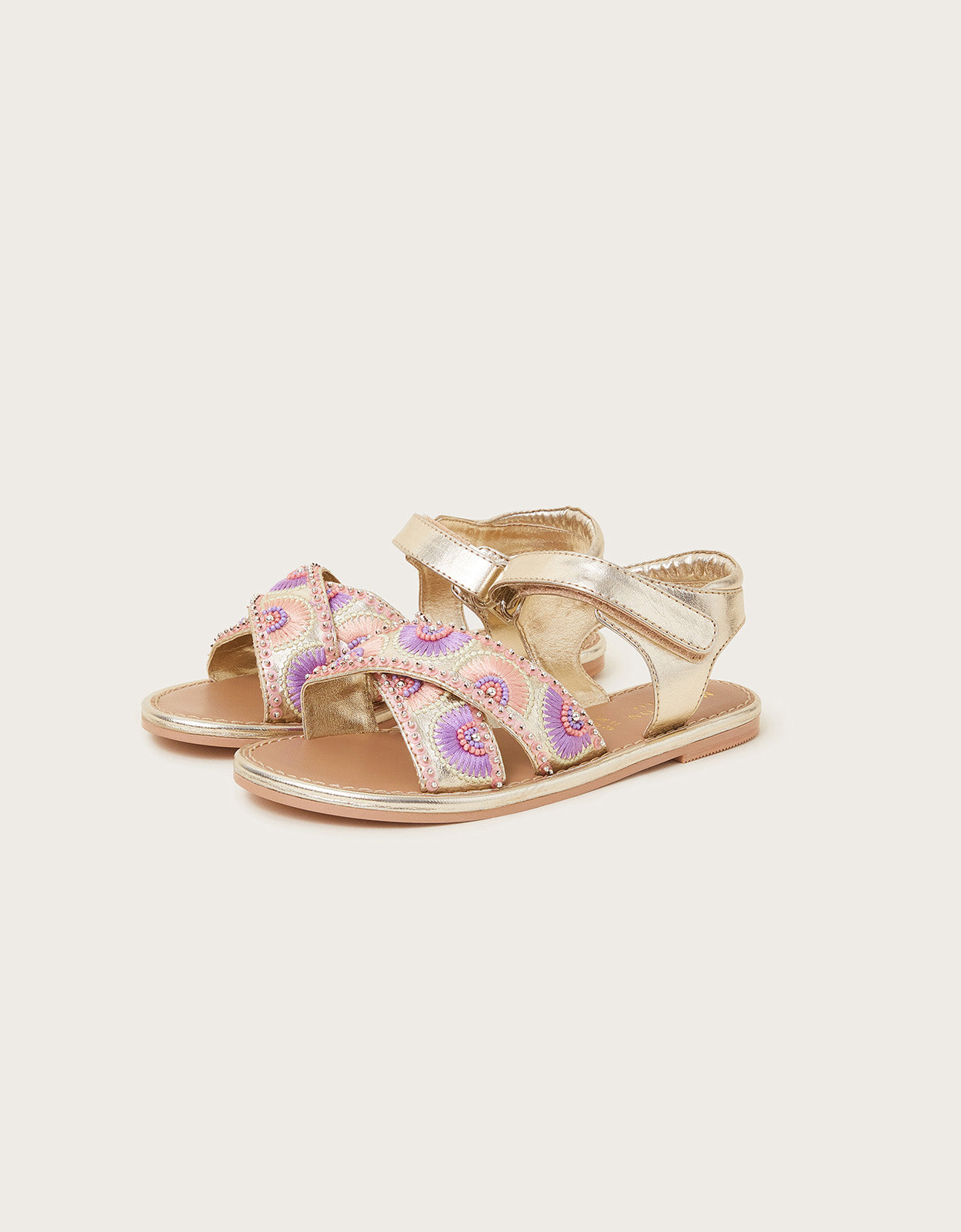 SANDALE - BEADED FAN SANDAL