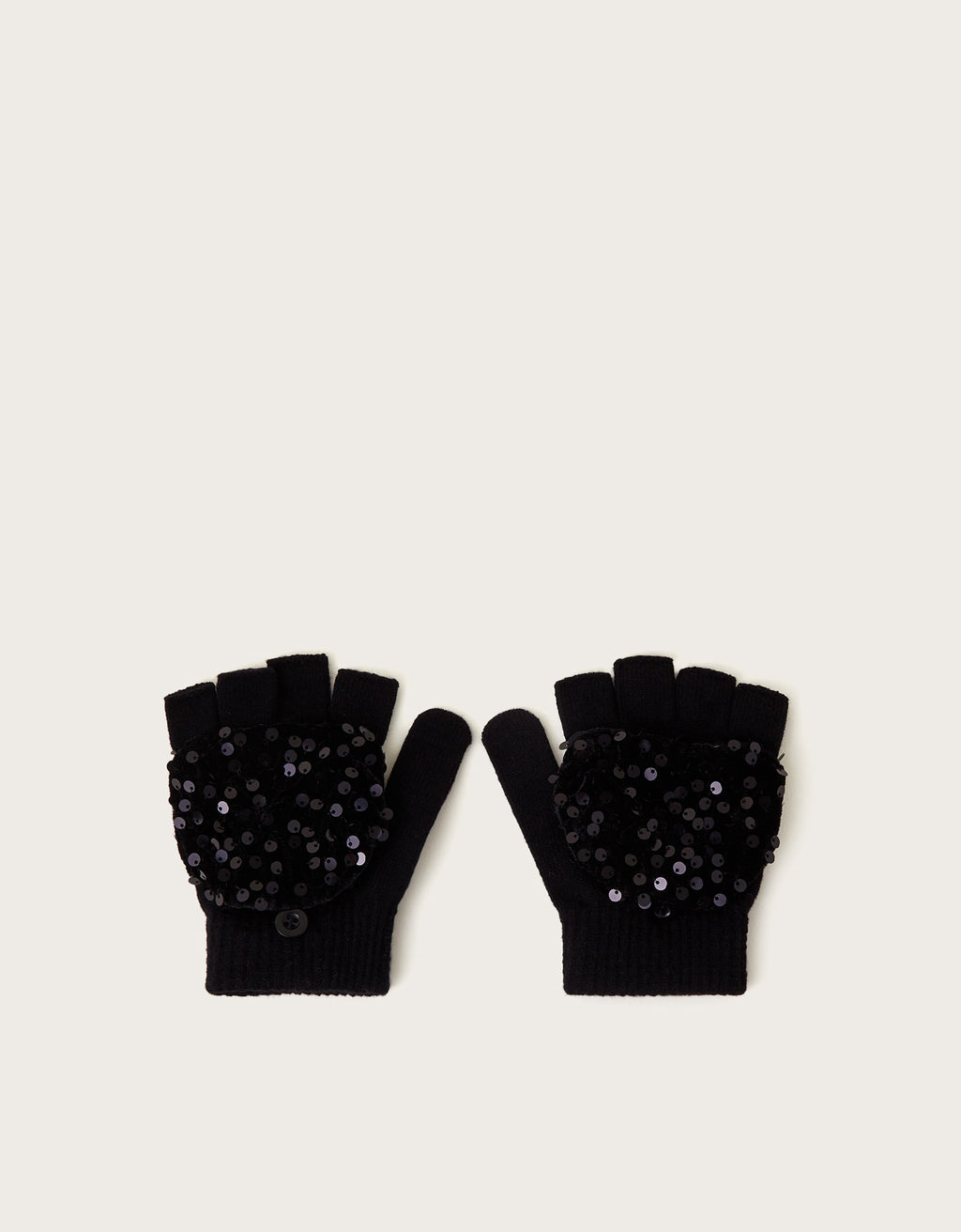 RUKAVICE - BLACK SEQUIN GLOVES