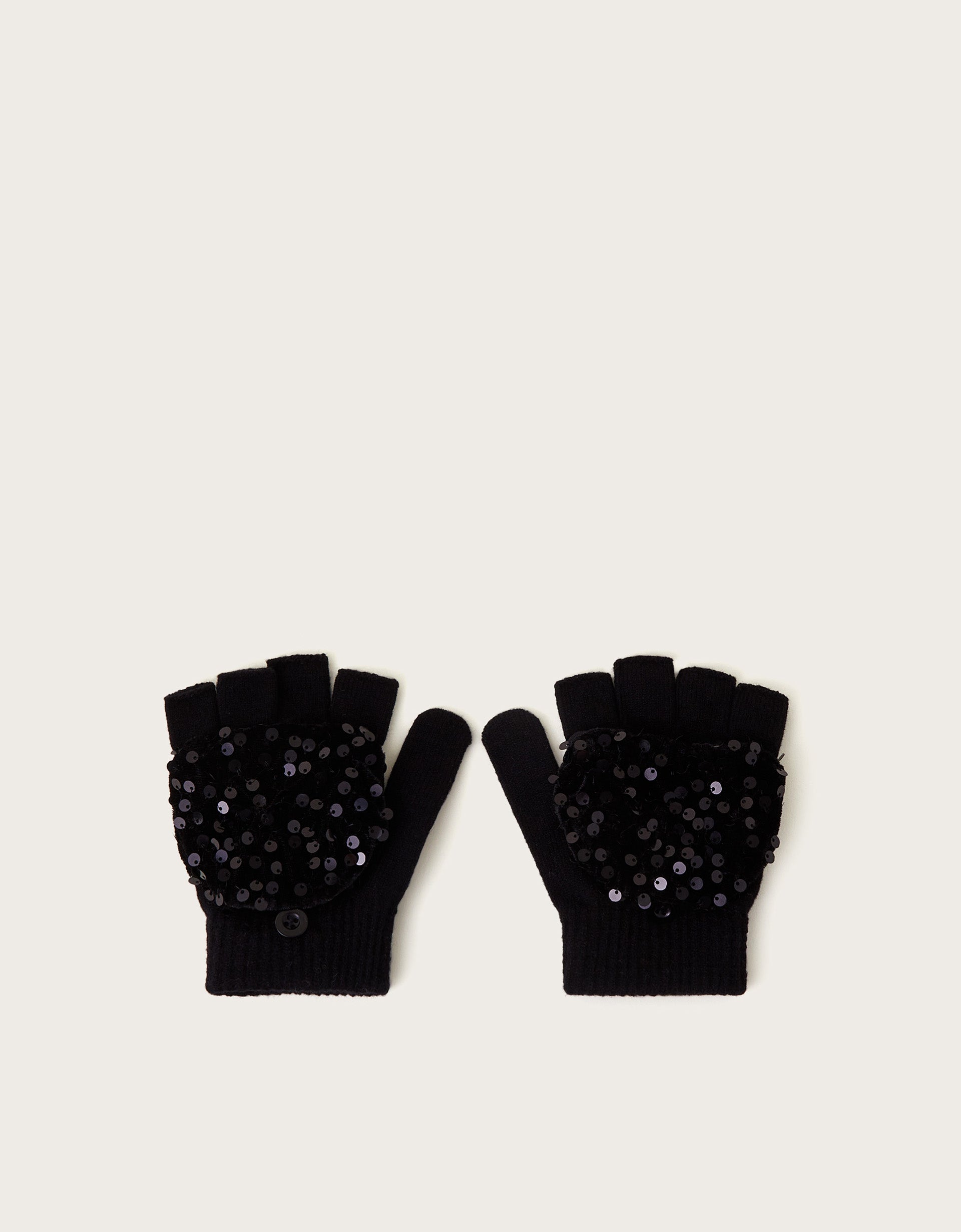 RUKAVICE - BLACK SEQUIN GLOVES