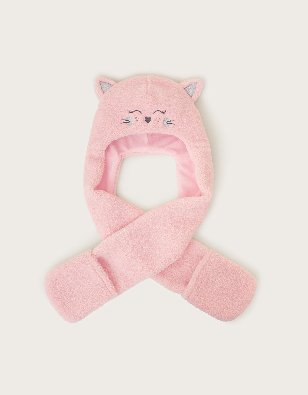 KAPA - PINK BORG CAT HAT SCARF