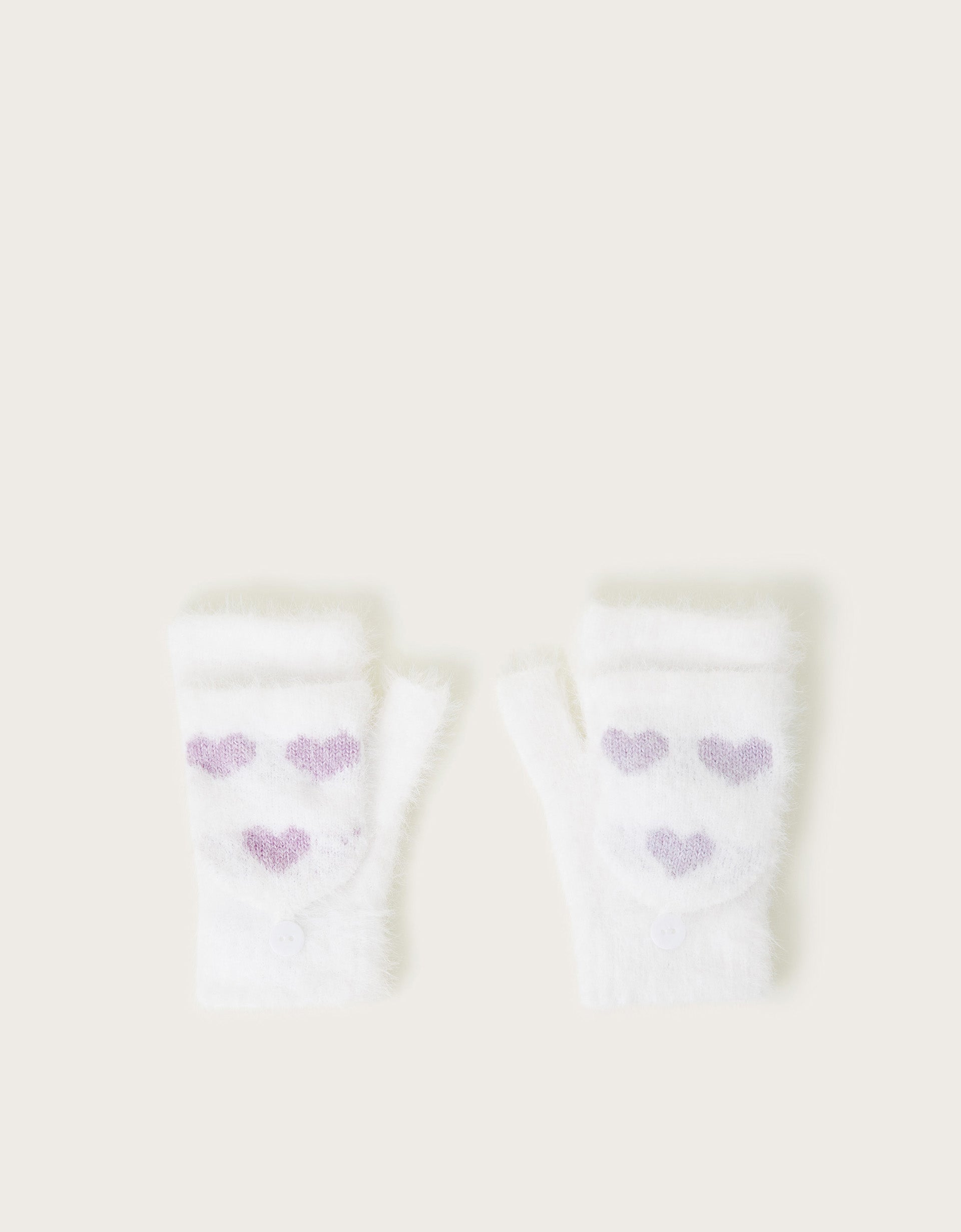 RUKAVICE - NEON HEART FLUFFY GLOVES