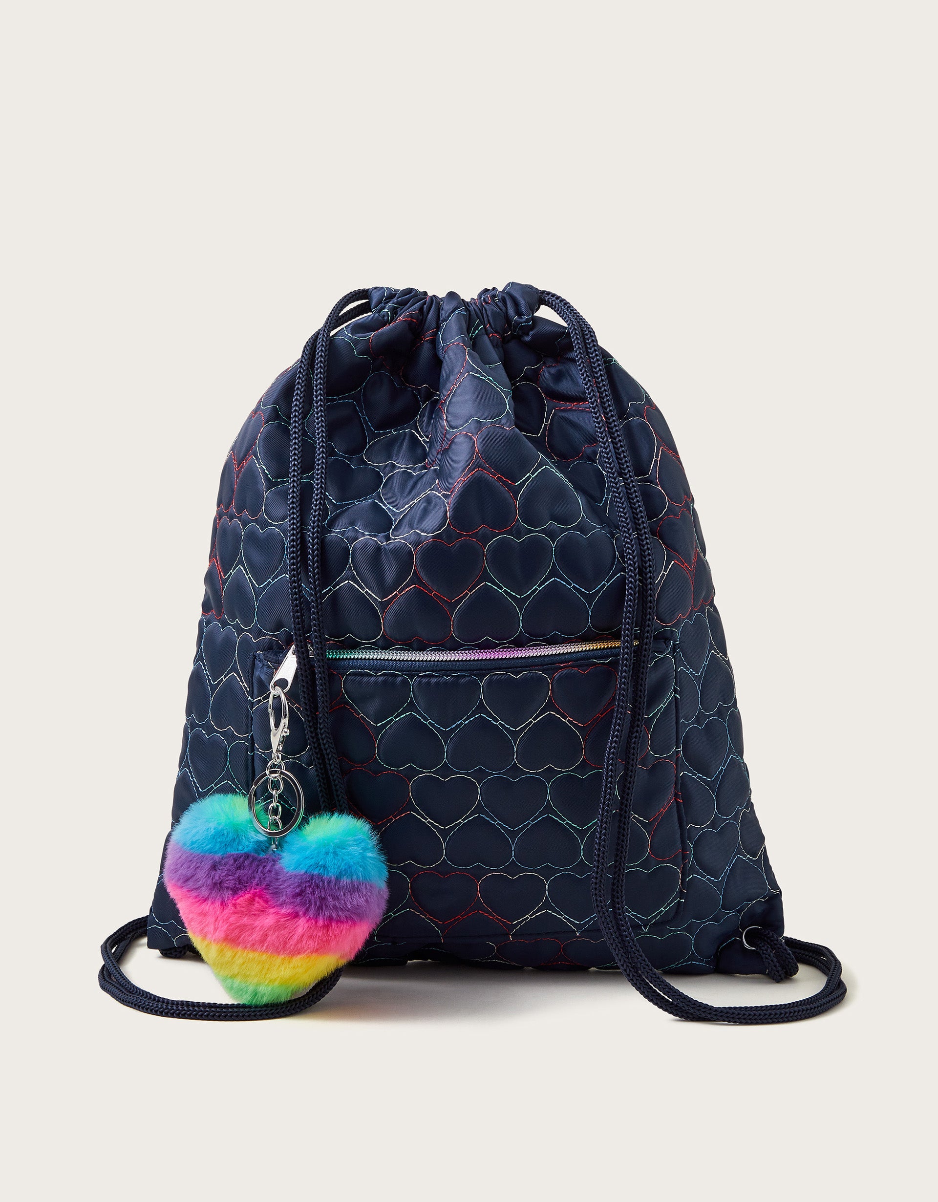 TORBA - HEART QUILTED DRAWSTRING