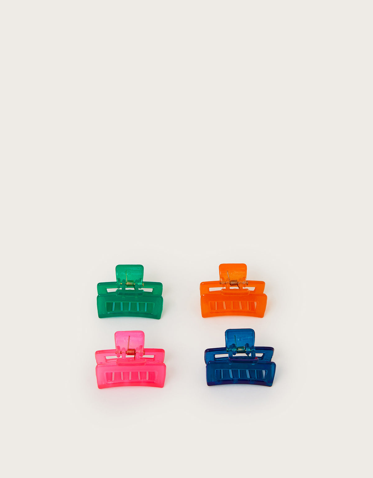 SET SNALA - 4 PK COLOURFUL CLAW CLIPS