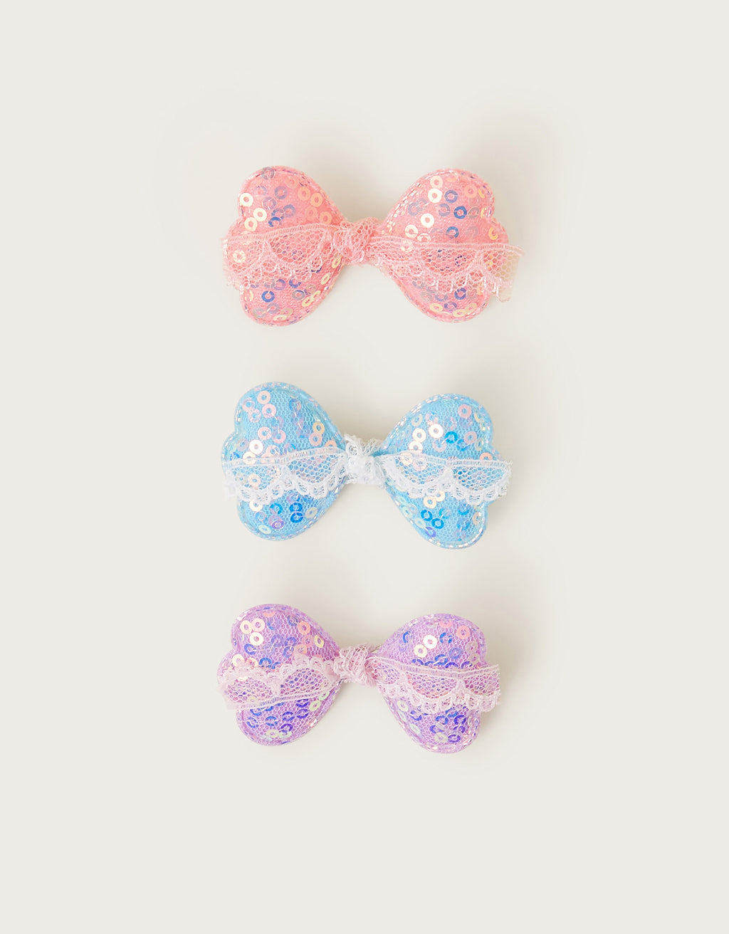 SET SNALA - 3 PK SEQUIN PADDED BOW CL