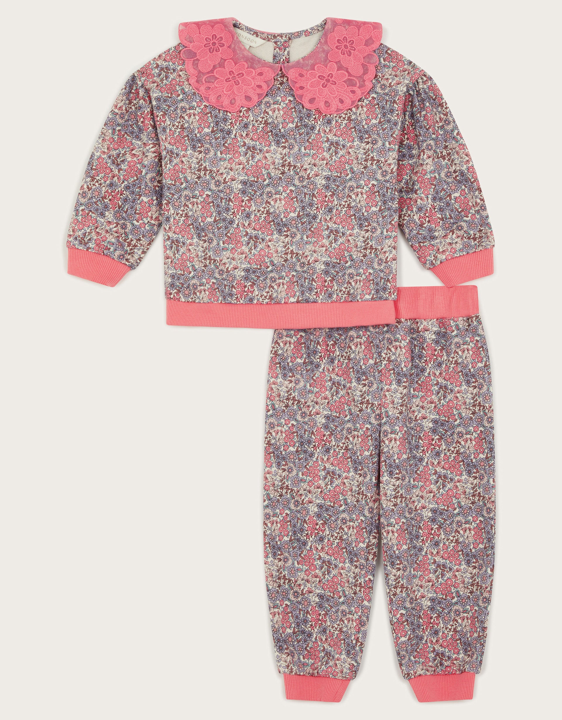 SET - BABY FLORAL SWEAT SET