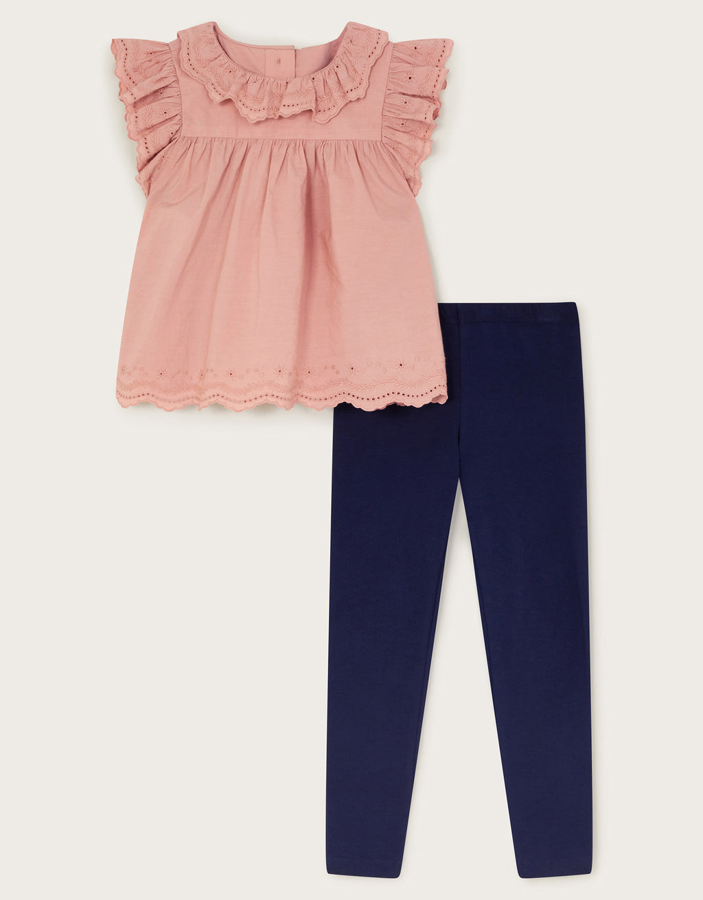 SET - PEACH BROIDERIE SET