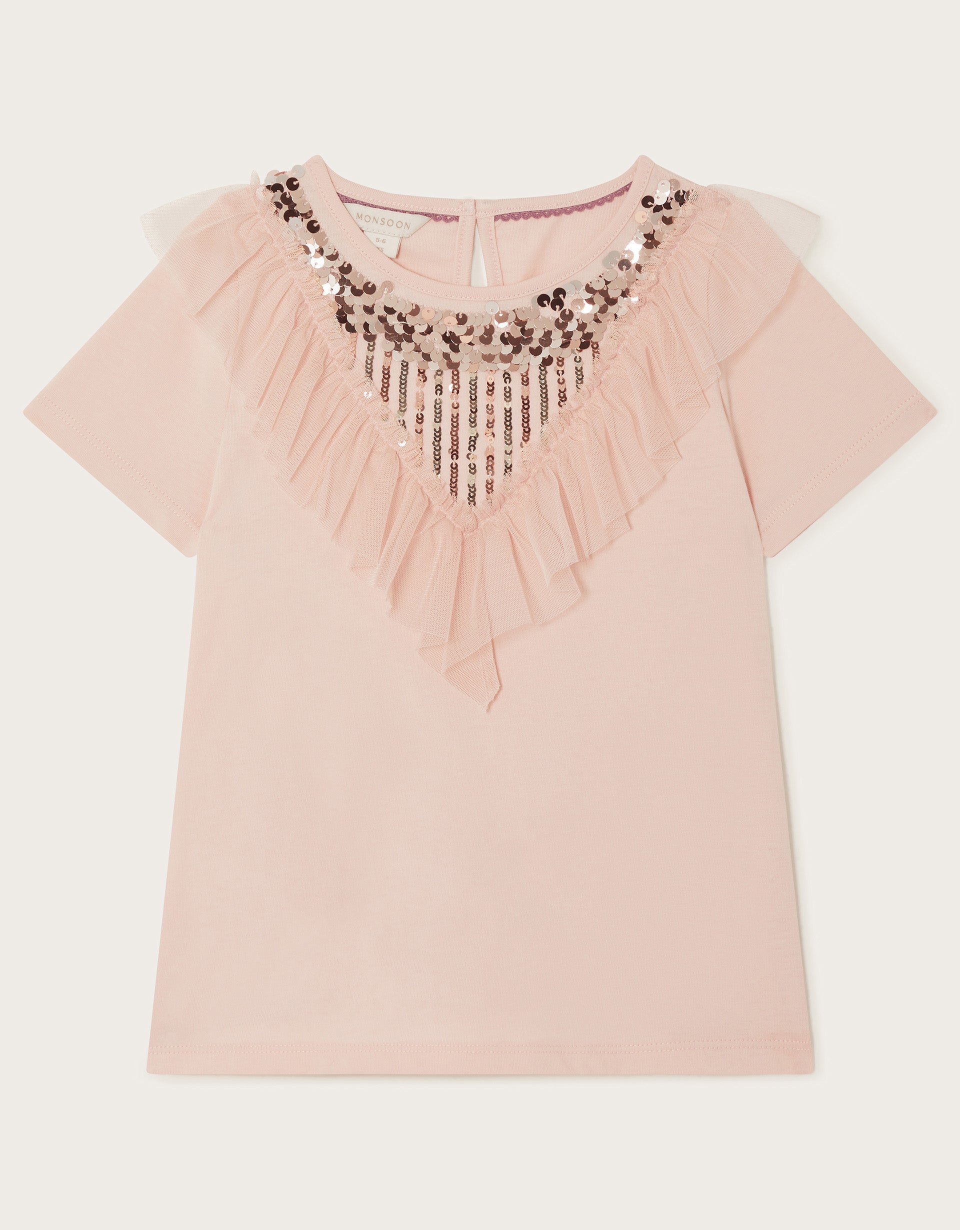 MAJICA - SS BLUSH PINK SEQUIN TEE
