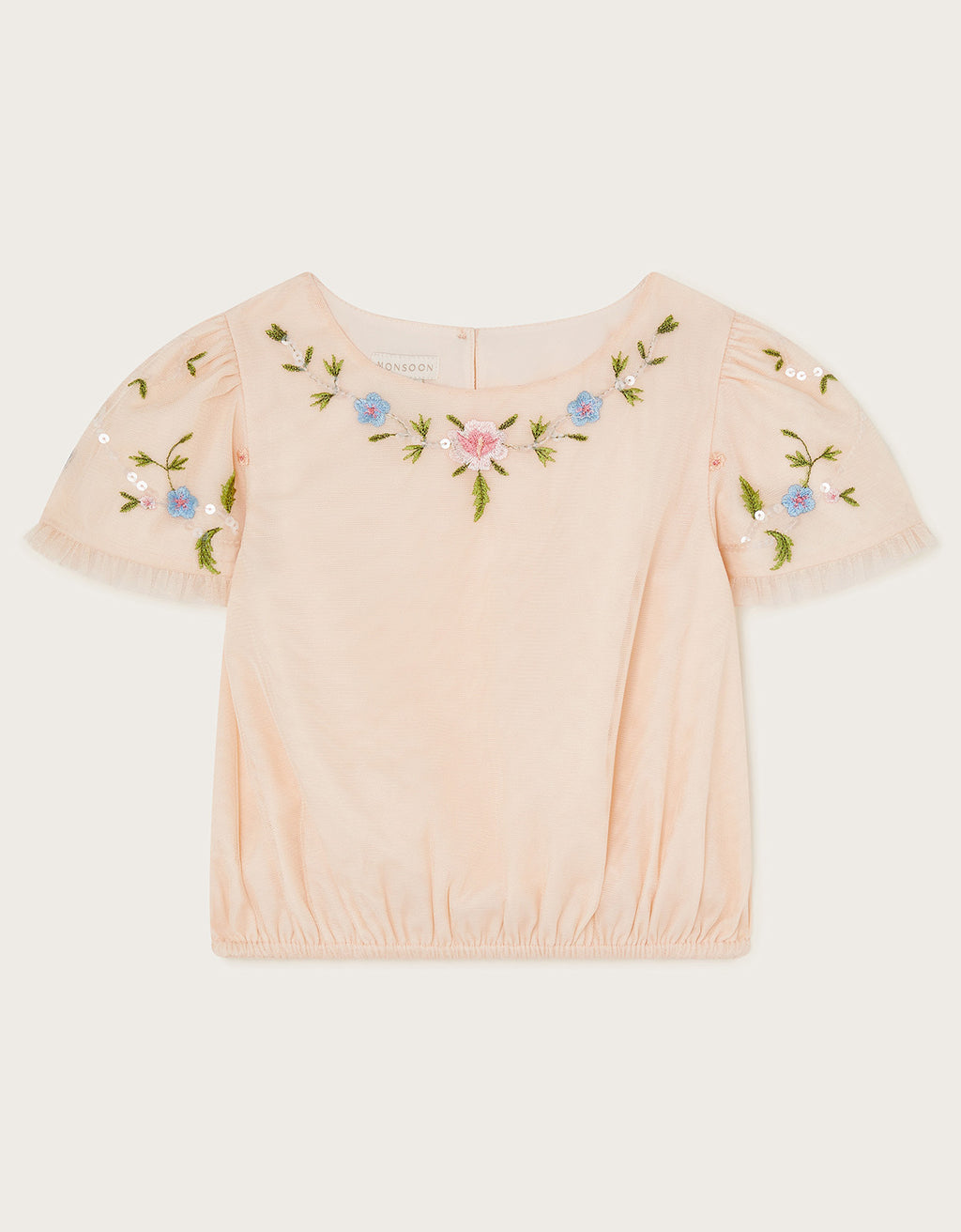BLUZA - TULA TULLE EMB TOP