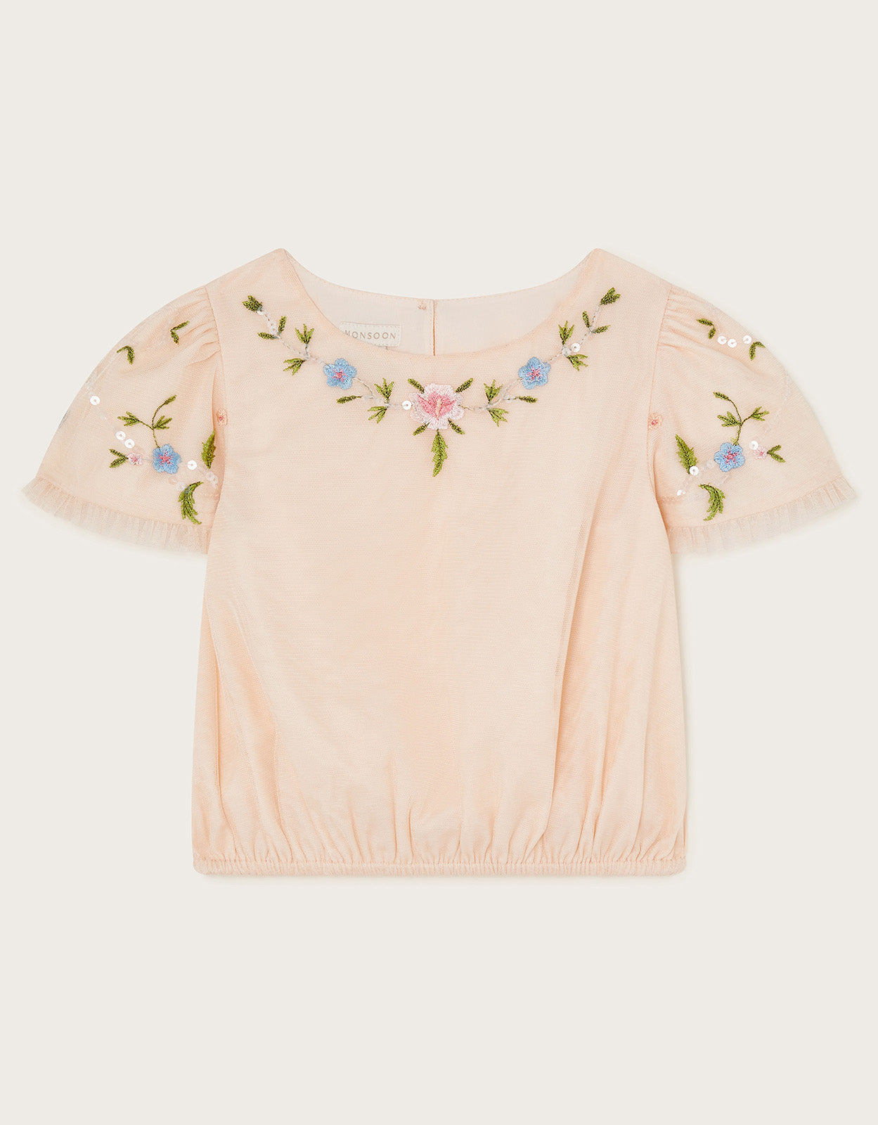 BLUZA - TULA TULLE EMB TOP