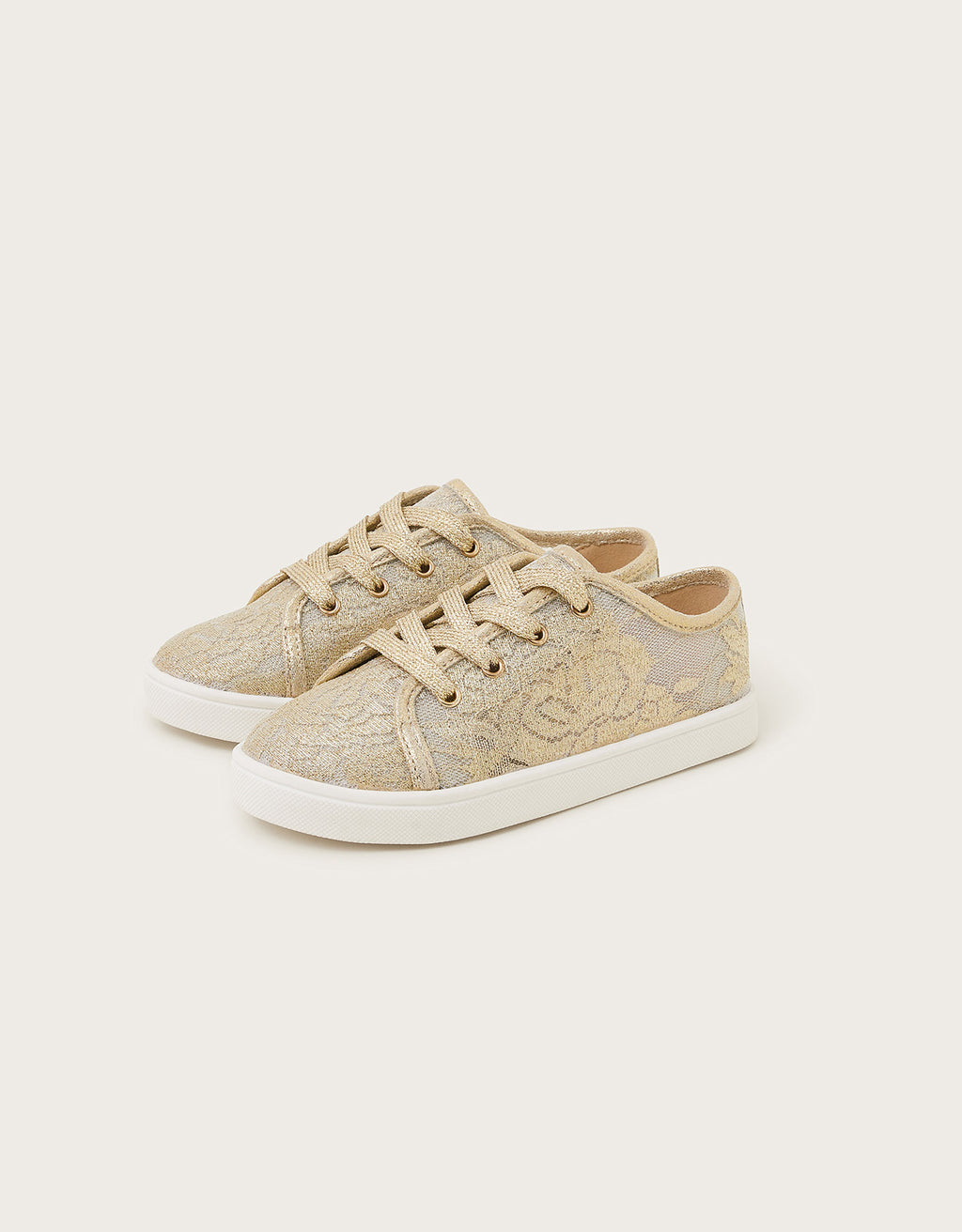 PATIKE - GOLD SPARKLE LACE TRAINER