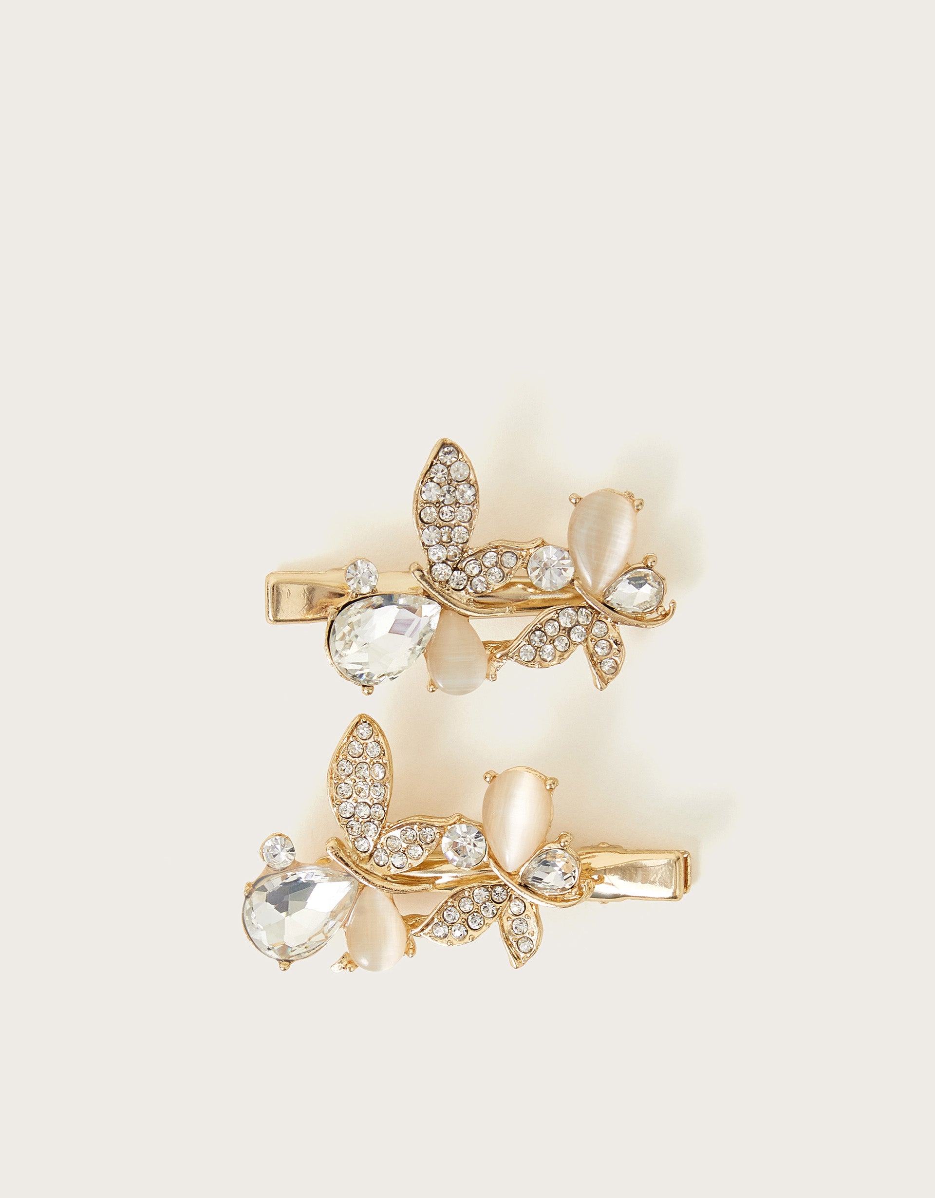 SET SNALA - 2PK JEWEL BUTTERFLY CLIPS