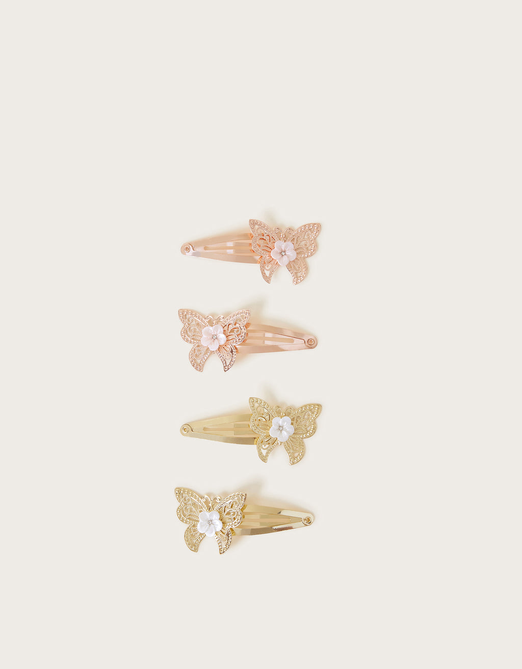 SET SNALA - 4PK PRETTY BUTTERFLY CLIC