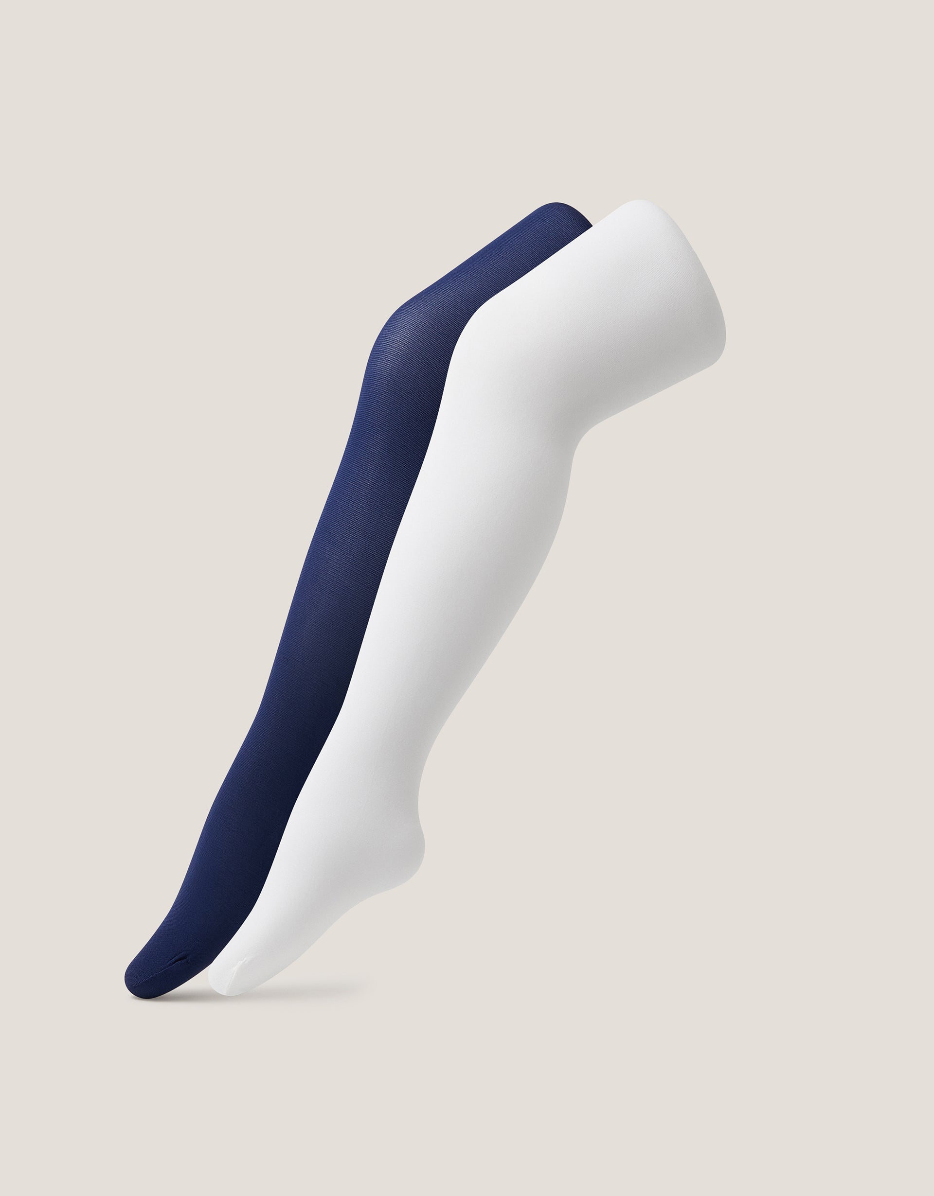 HULAHOPKE - 2PK NAVY AND WHITE TIGHTS