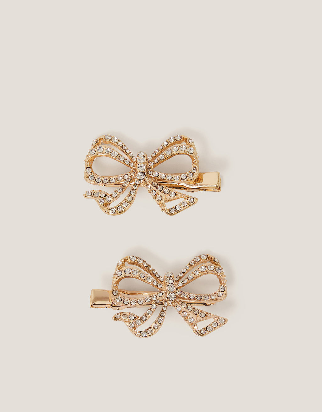 SET SNALA - 2PK CURLY BOW CLIPS