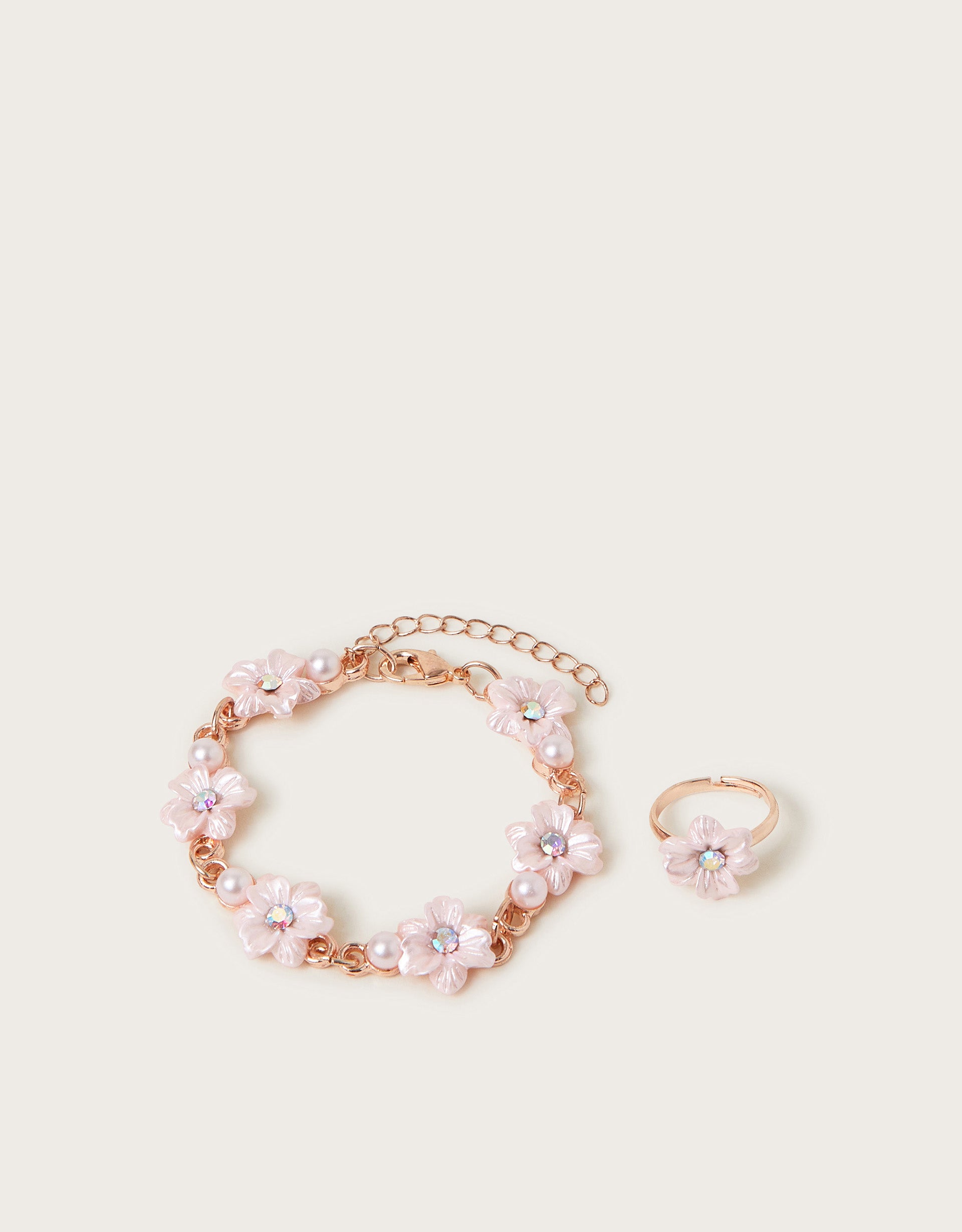 SET OGRLICA I NARUKVICA - PEARL FLOWERGIRL BLET SET