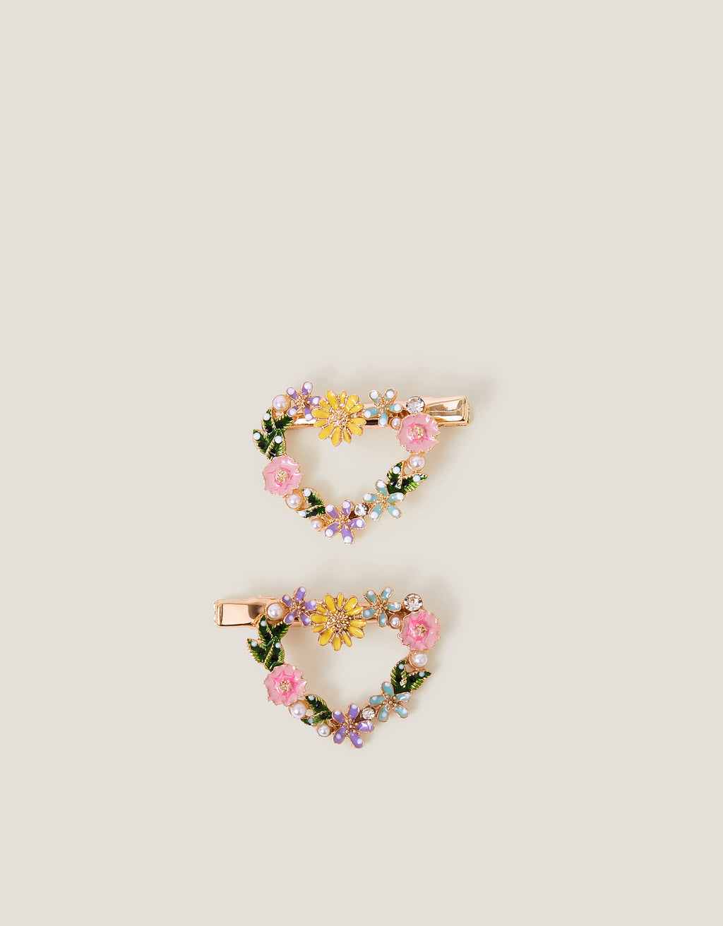 SET SNALA ZA KOSU - 2PK GARDEN HEART CLIPS