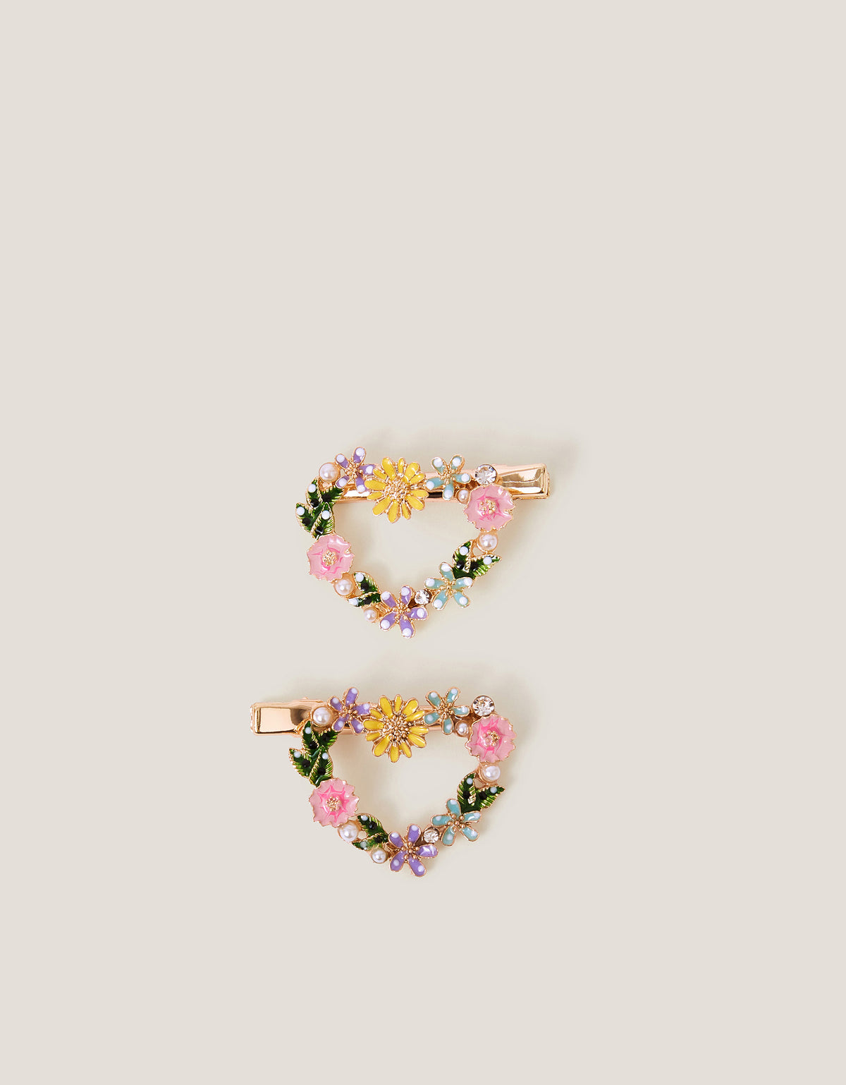SET SNALA ZA KOSU - 2PK GARDEN HEART CLIPS