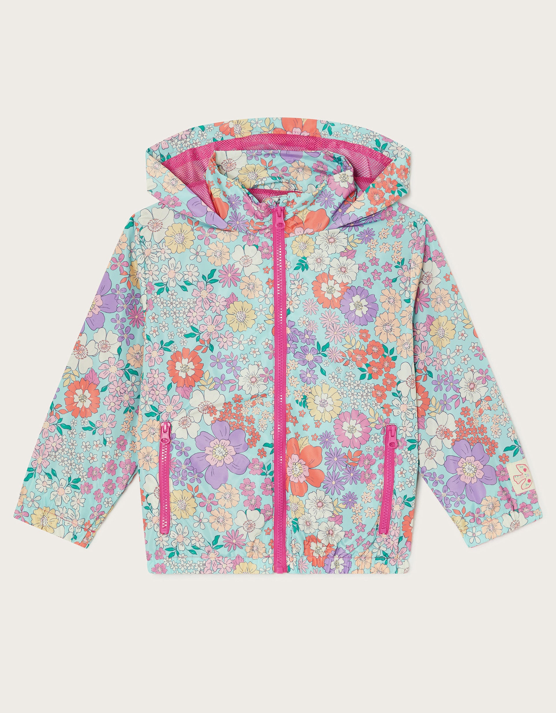 JAKNA - GIRL FLORAL WINDBREAKER