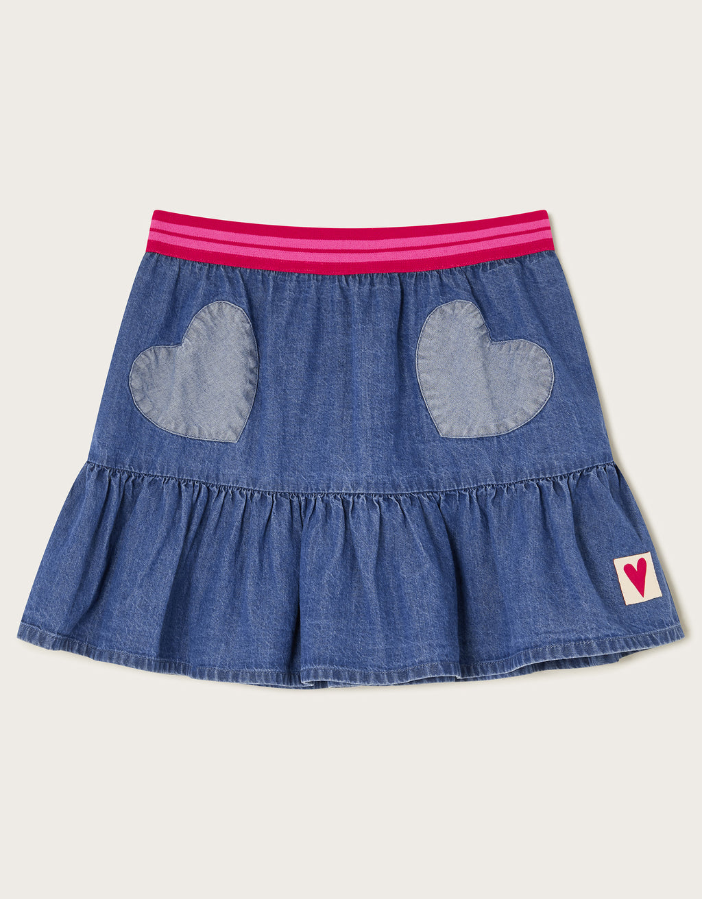 SUKNJA - FRILL DENIM SKIRT