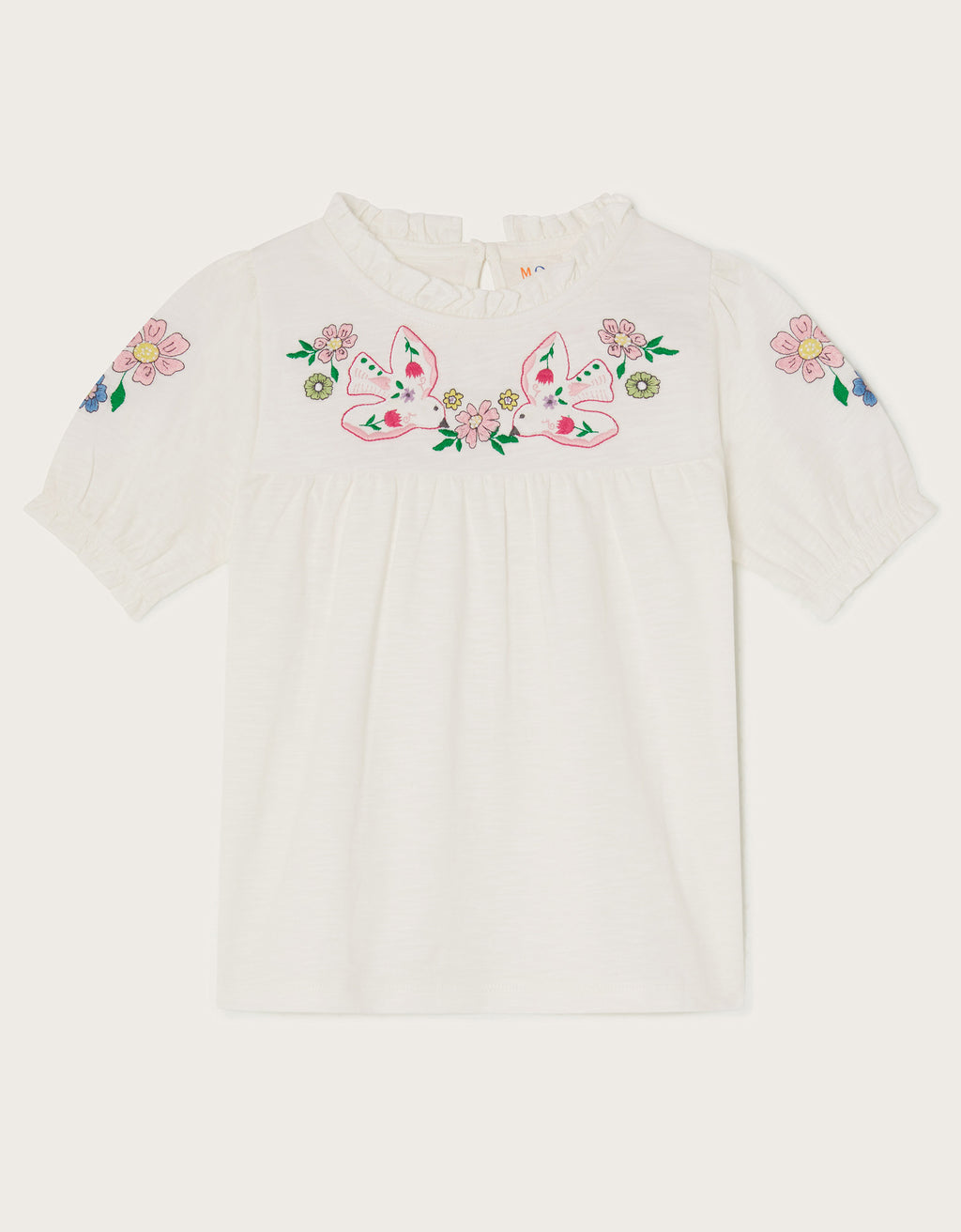 MAJICA - PLAIN EMBROIDERED SS TOP