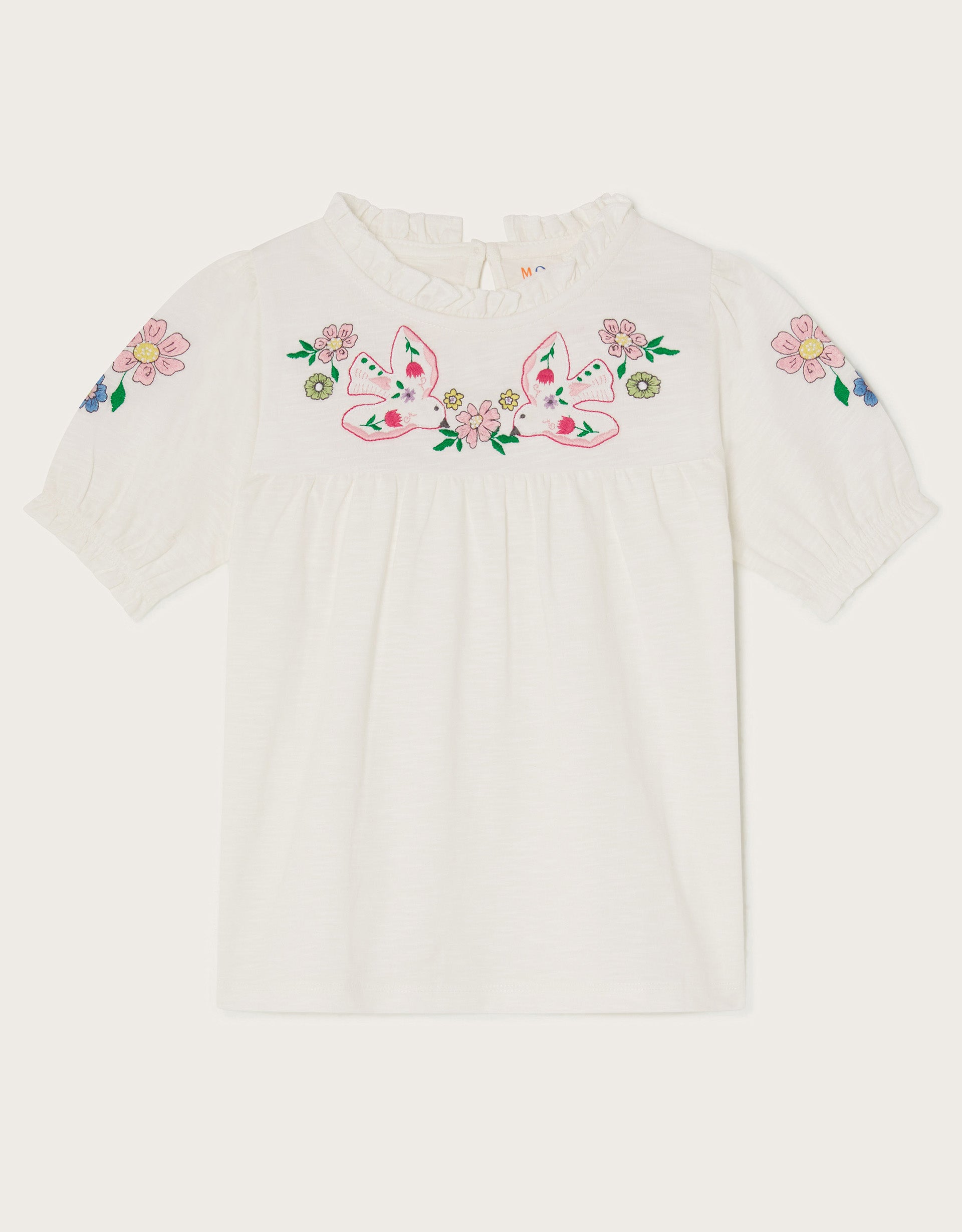 MAJICA - PLAIN EMBROIDERED SS TOP