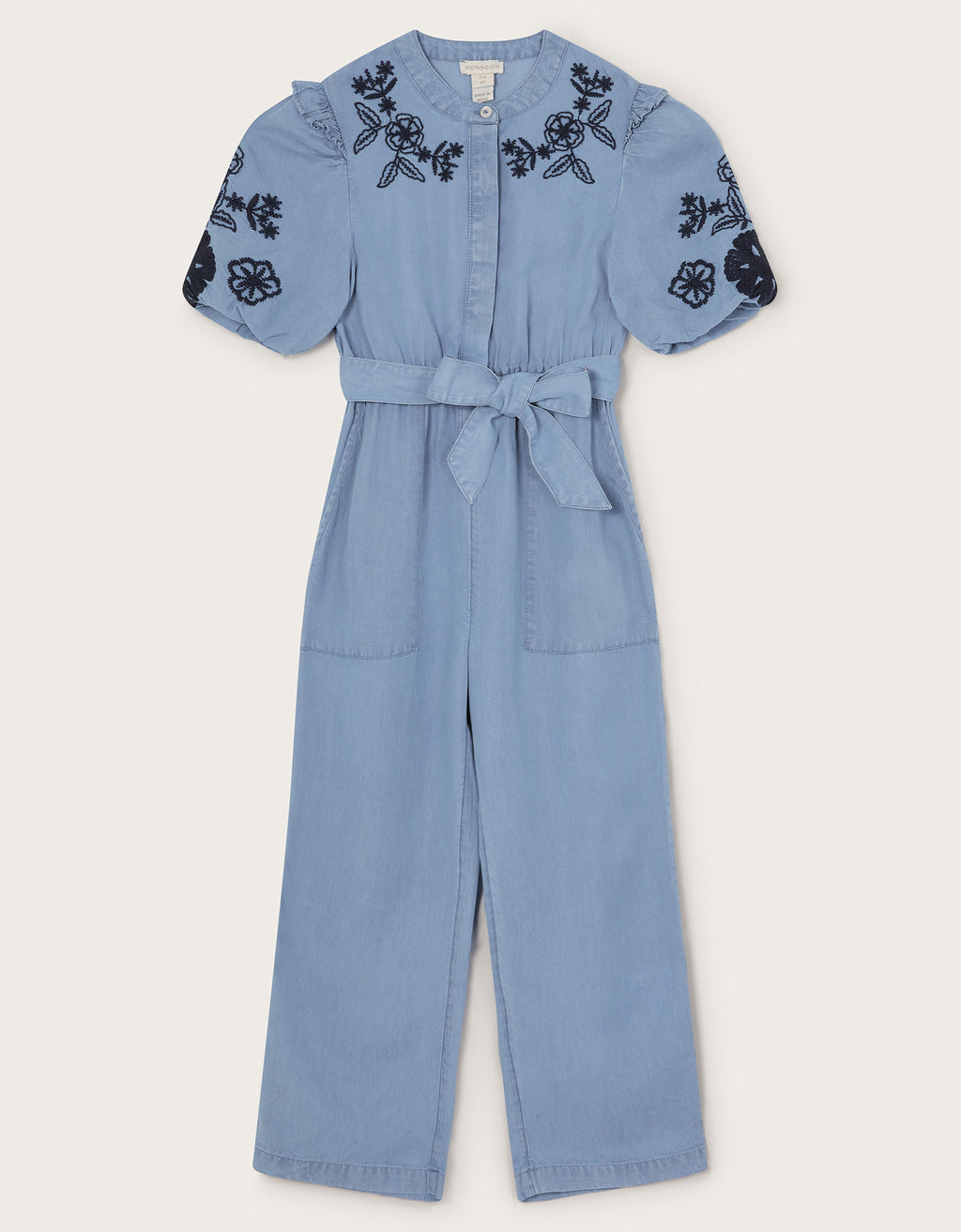 KOMBINEZON - CHAMBRAY EMB PLAYSUIT