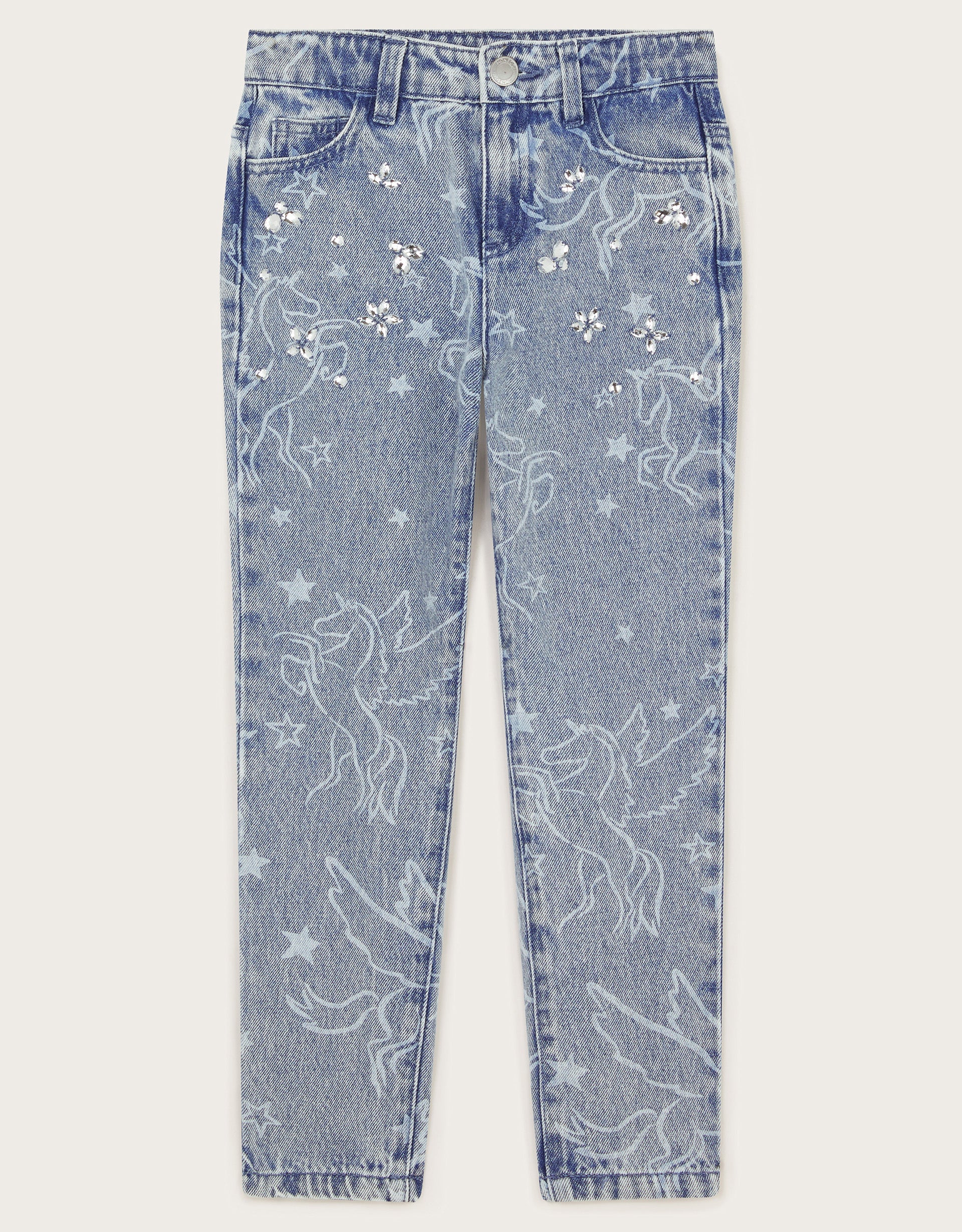FARMERKE - UNICORN RHINESTONE EMB JE