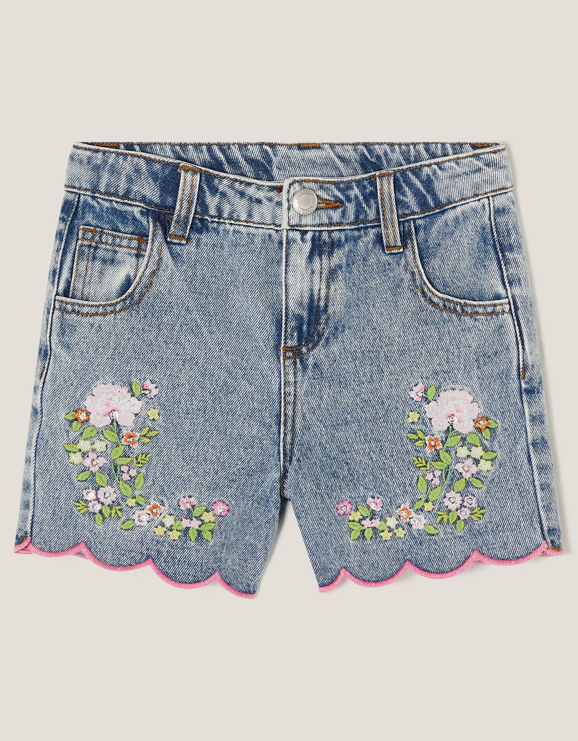 SORTS - FLORAL EMB SEQUIN DENIM S