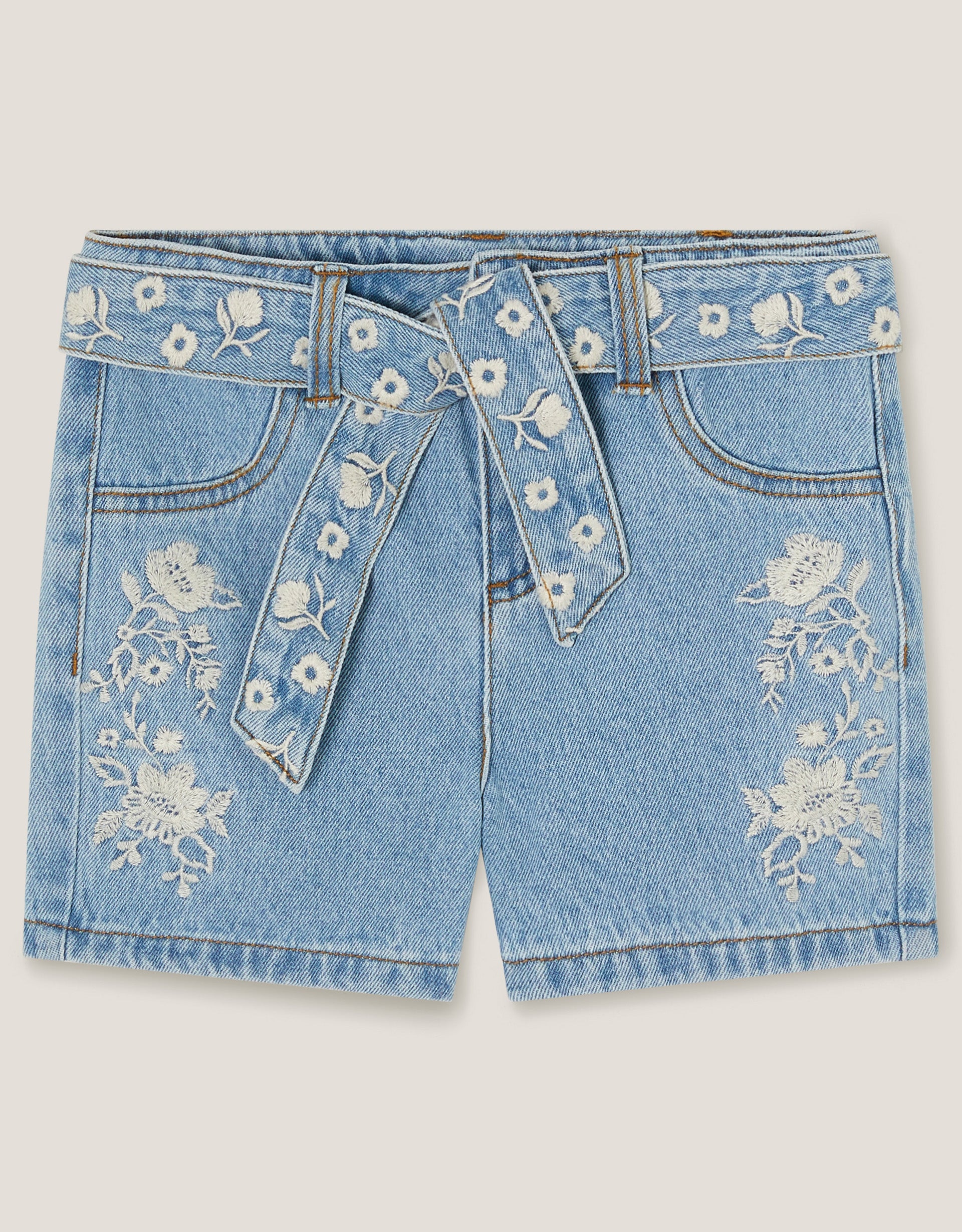 SORTS - EMB BELTED DENIM SHORT