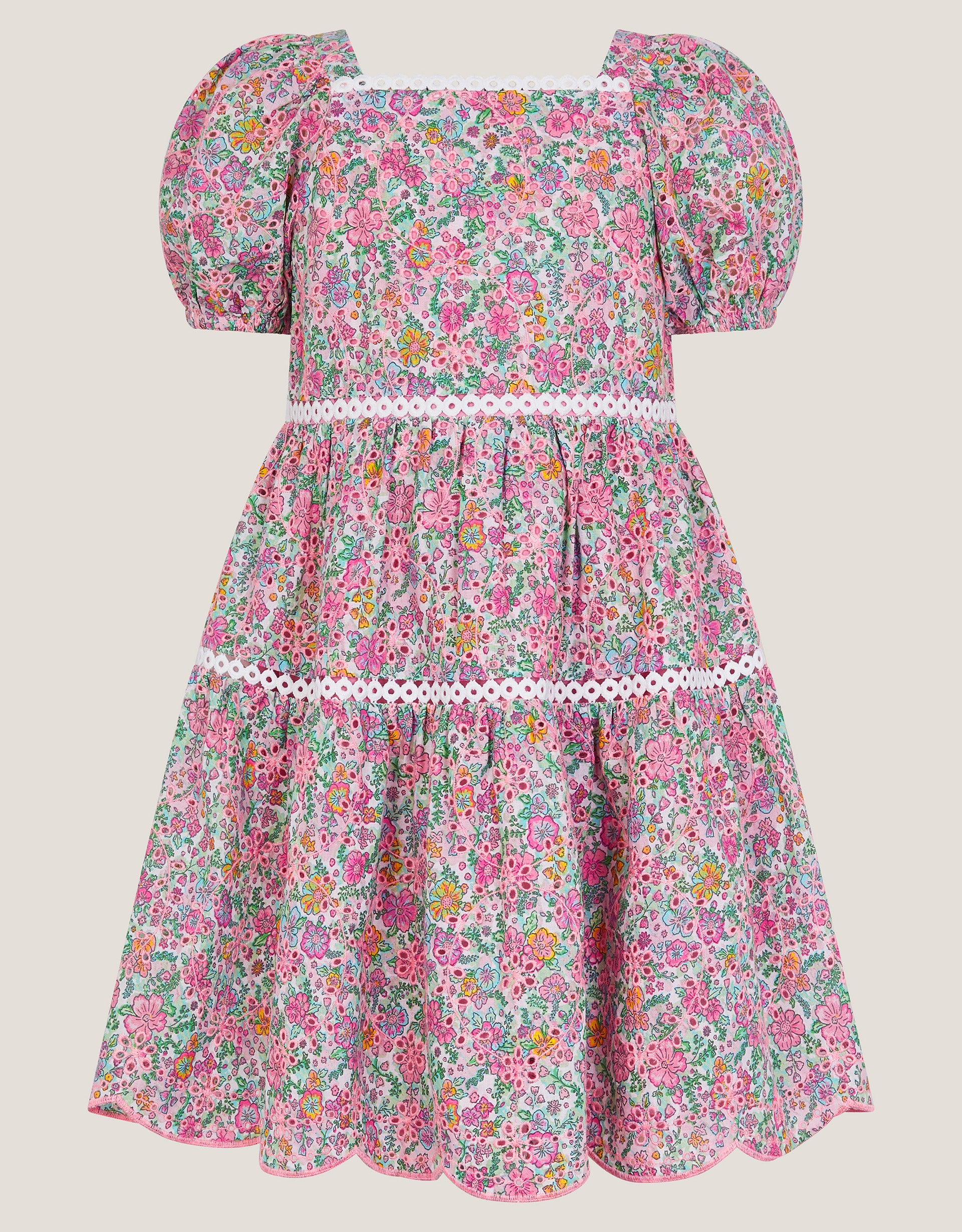 HALJINA - BRODERIE FLORAL SHIRRED D