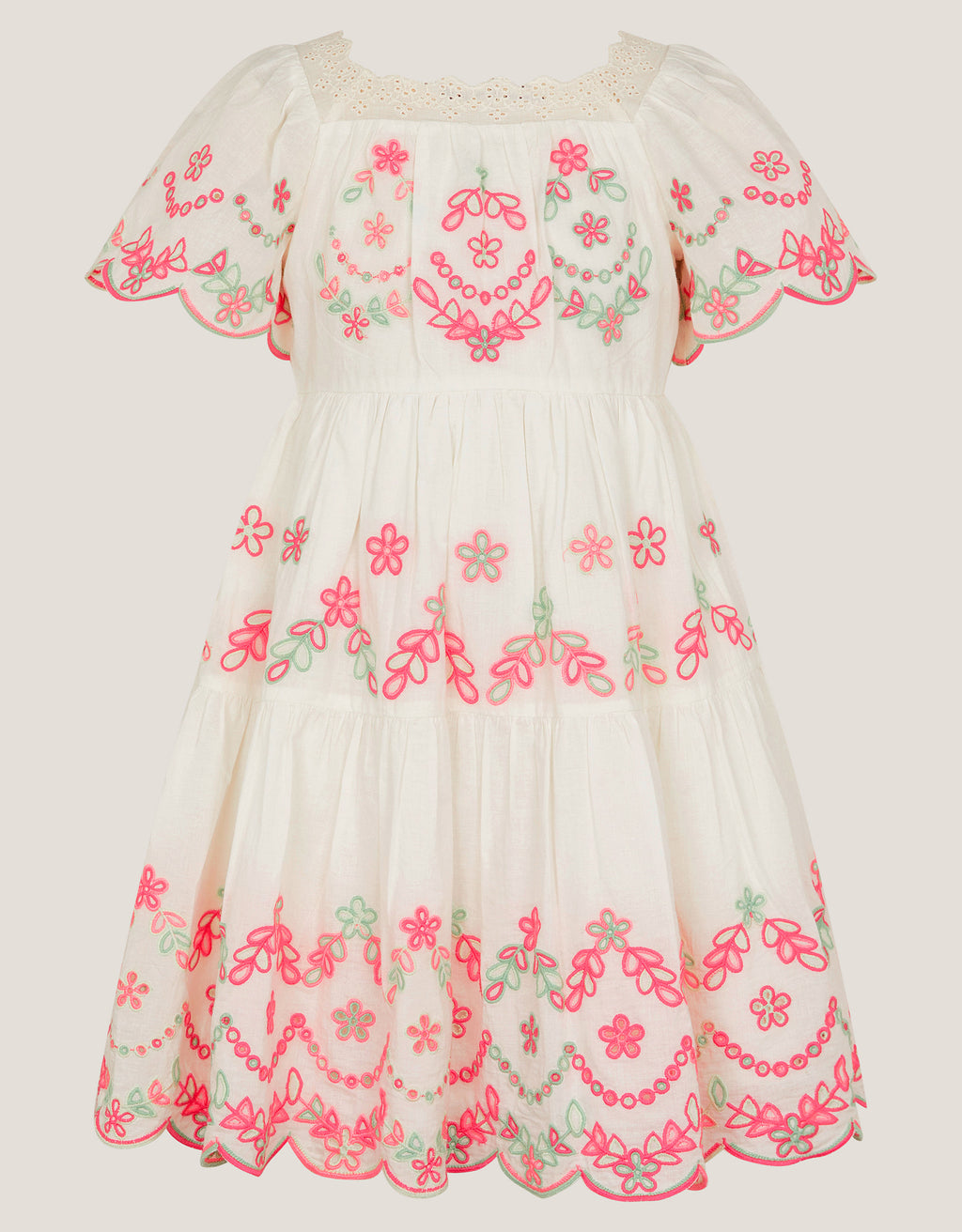 HALJINA - COLOURFUL BRODERIE DRESSS