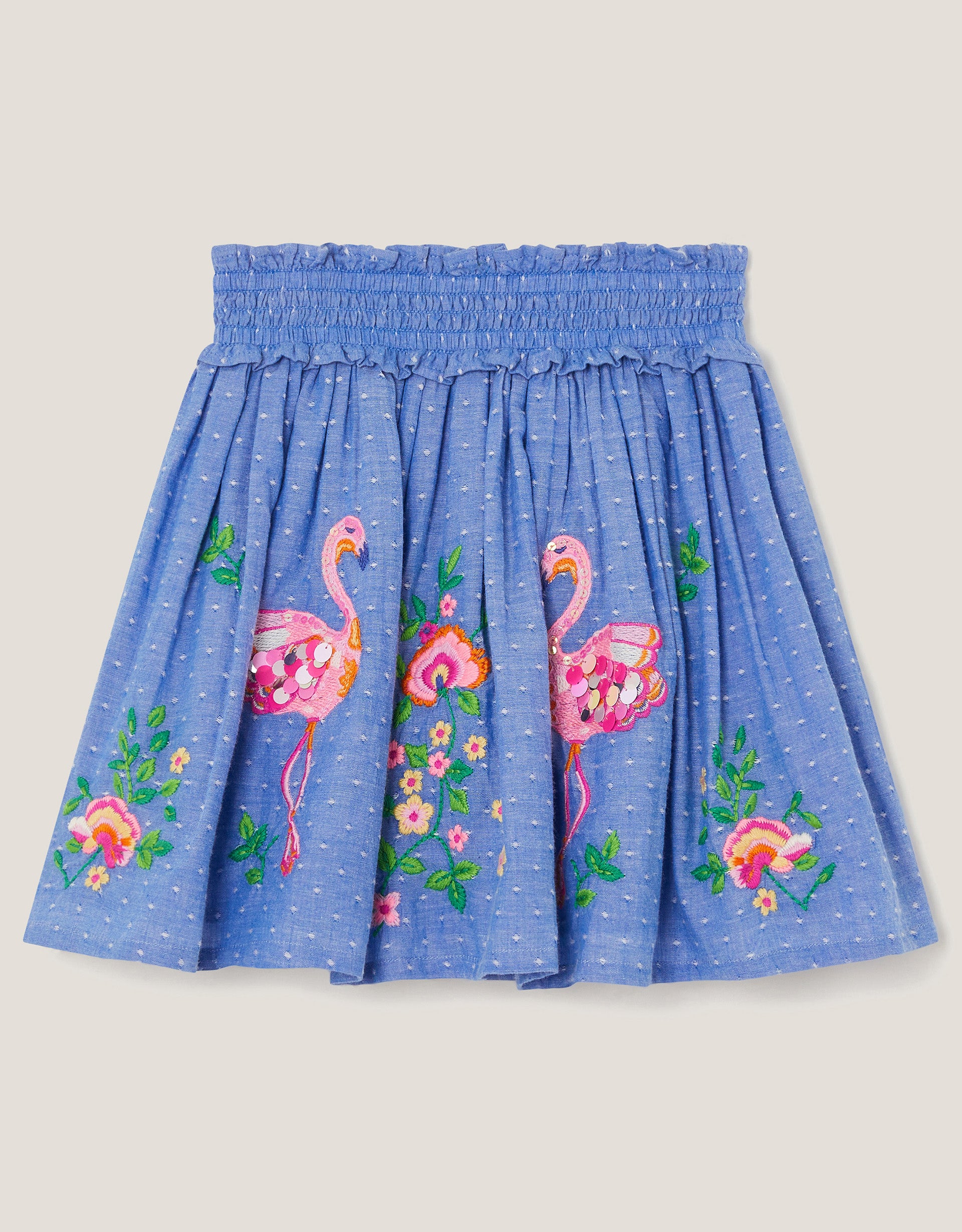 SUKNJA - CHAMBRAY FLAMINGO SKIRT