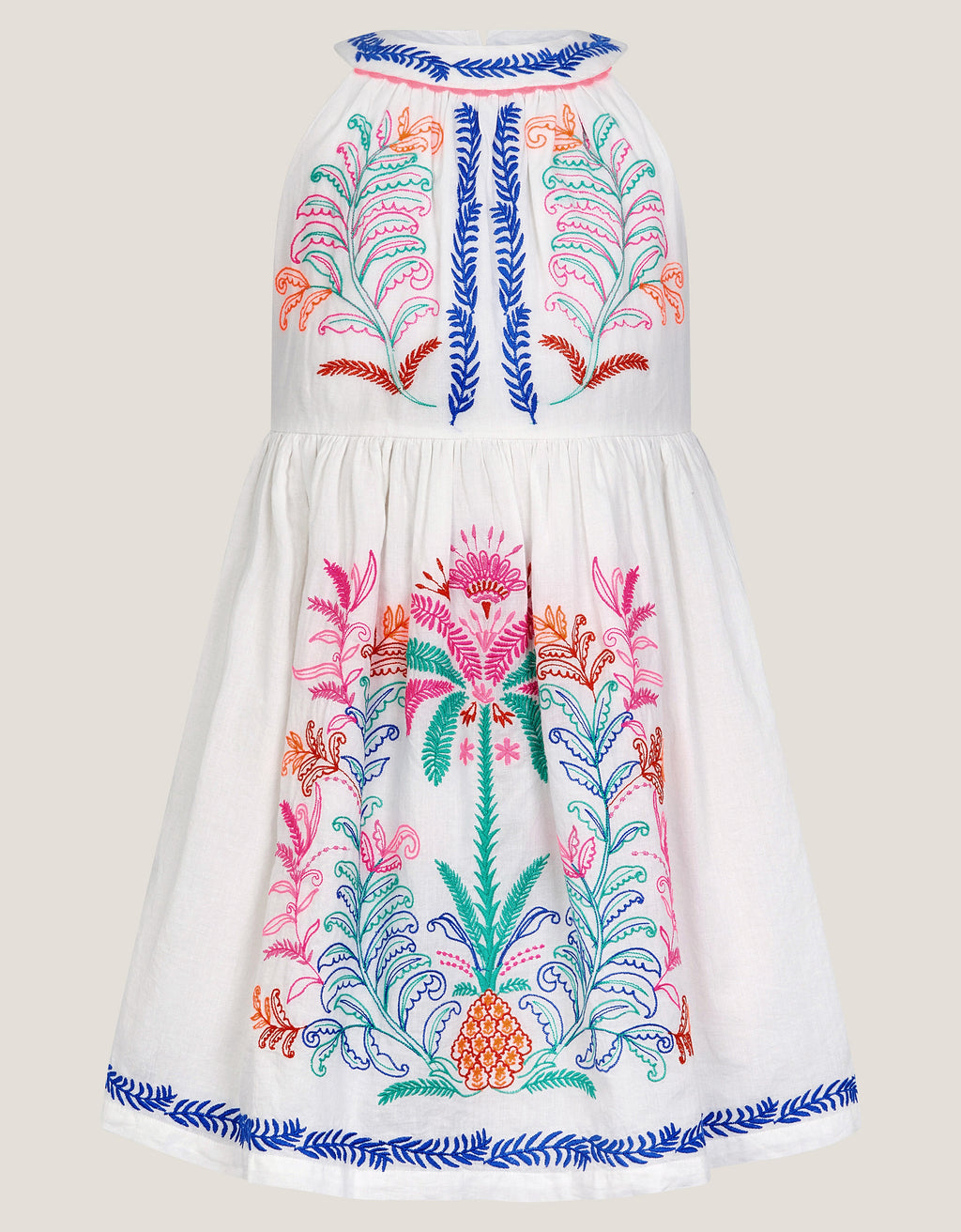 HALJINA - PALM TREE NEON EMB DRESS