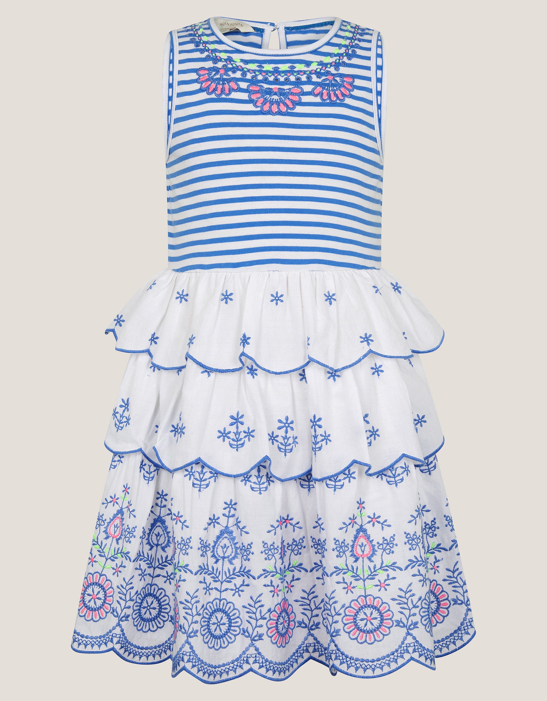 HALJINA - BLUE WHITE STRIPE BRODERI