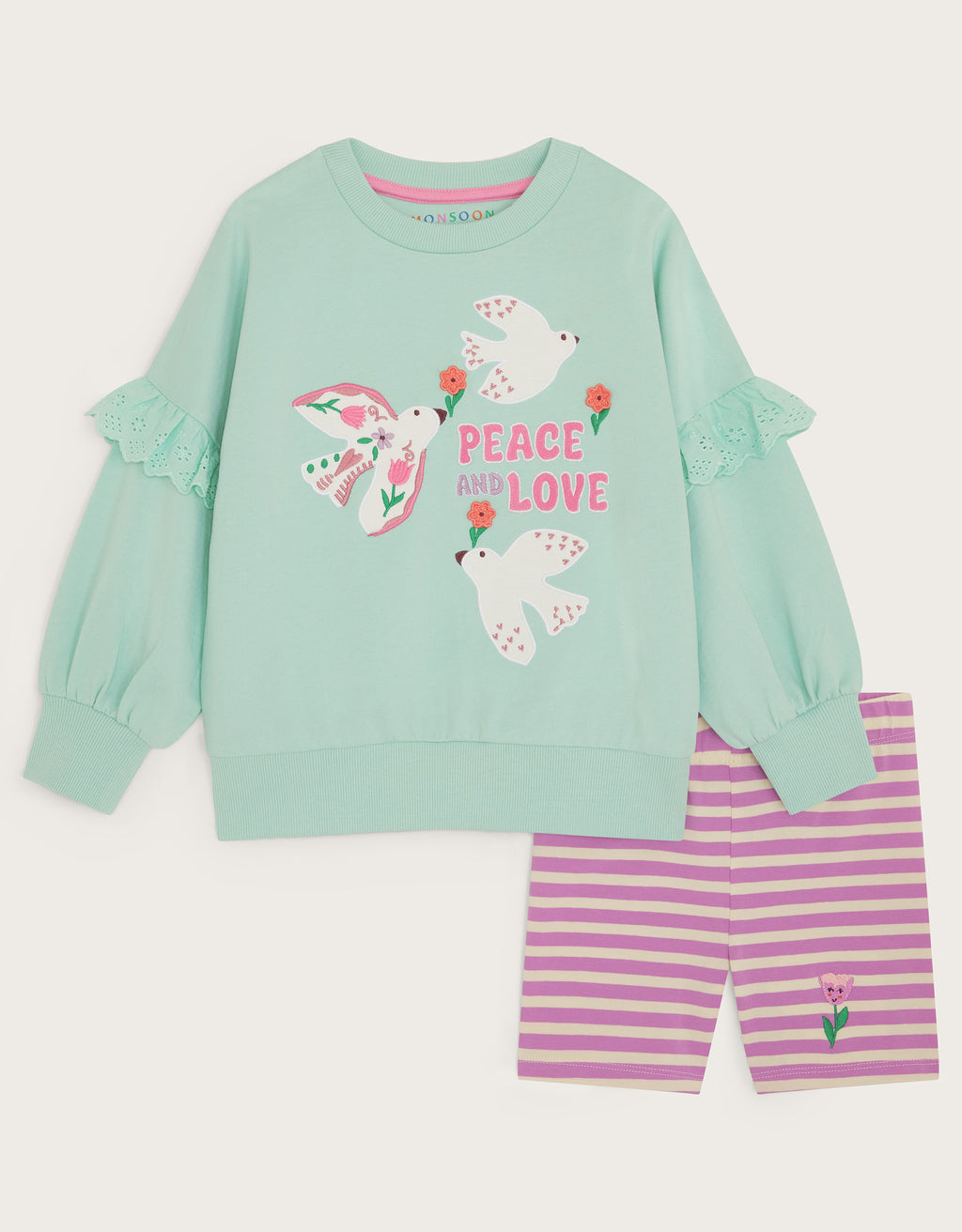 SET - PEACE AND LOVE SWEAT SET