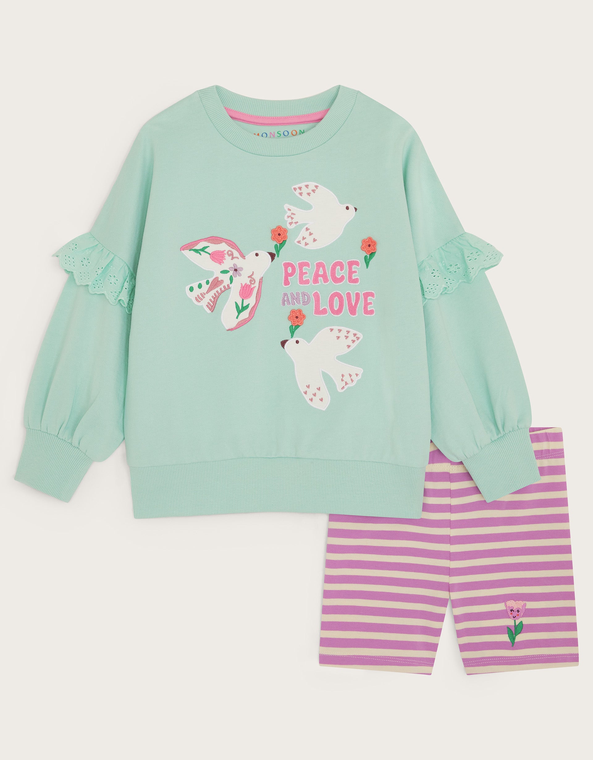SET - PEACE AND LOVE SWEAT SET