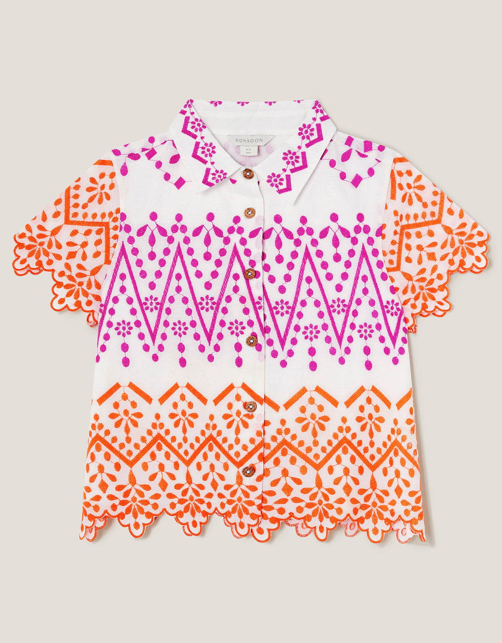 KOSULJA - SCALLOPED EDGE EMB TOP