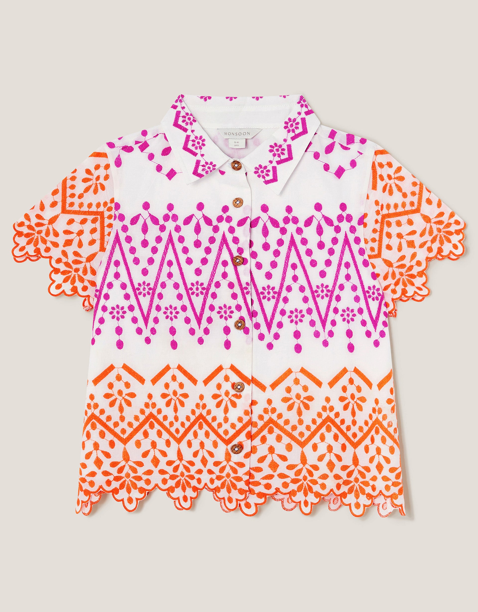 KOSULJA - SCALLOPED EDGE EMB TOP