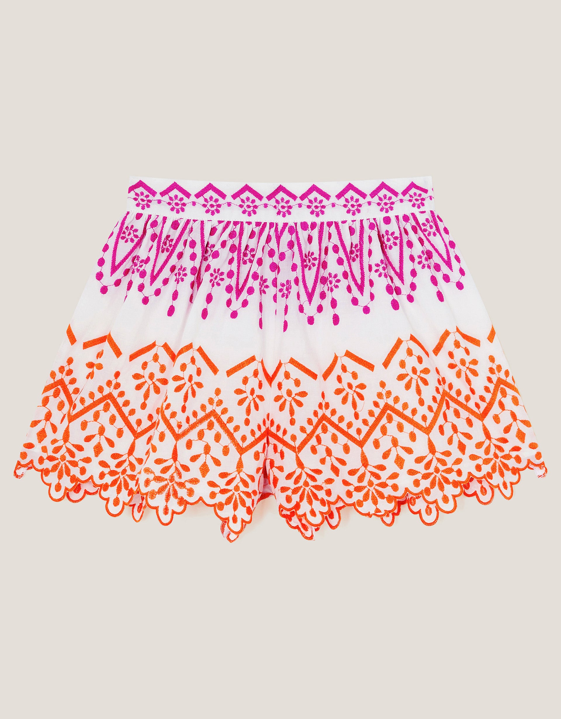 SORTS - SCALLOPED EDGE EMB SHORT