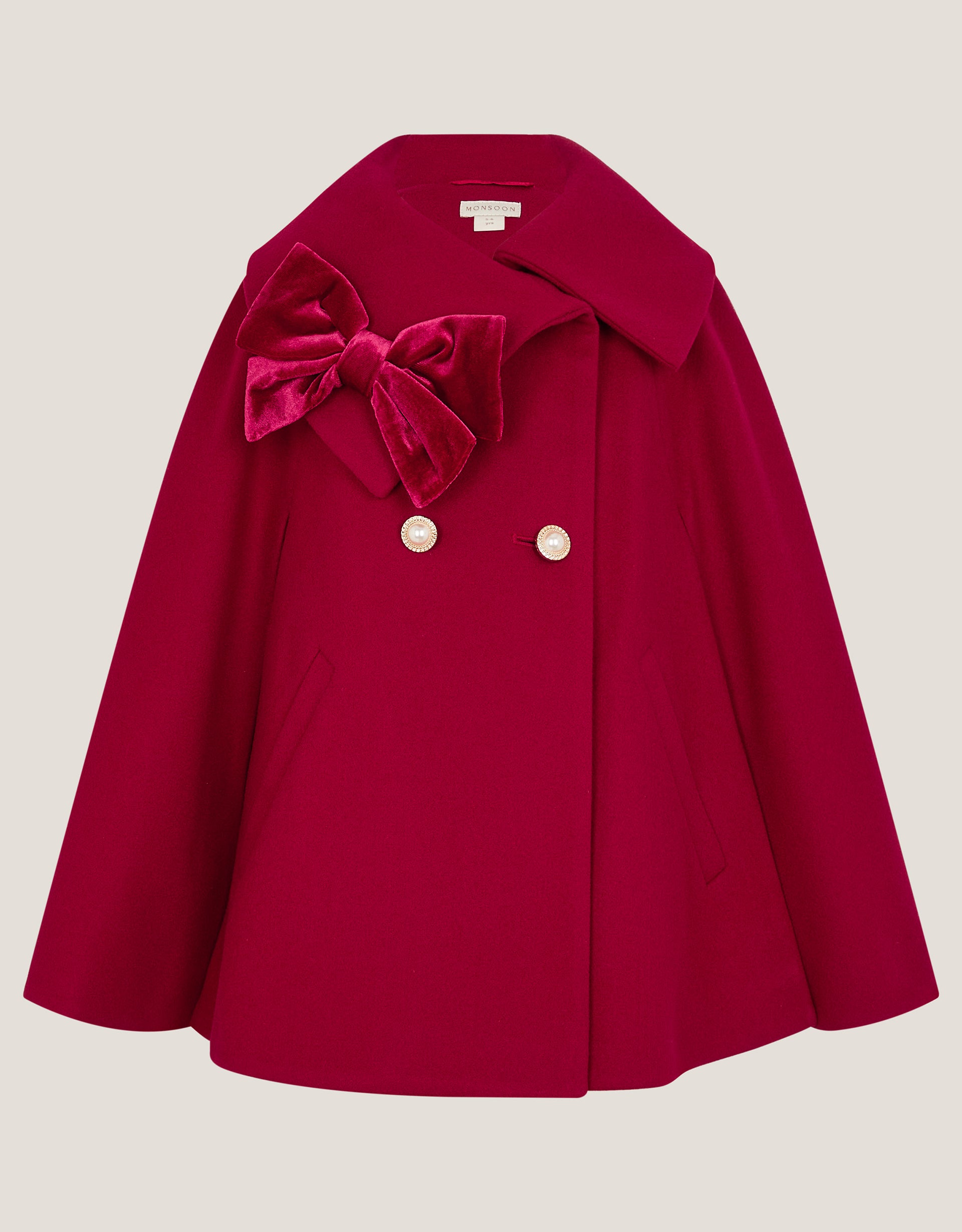 KAPUT - RED CAPE VELVET BOW