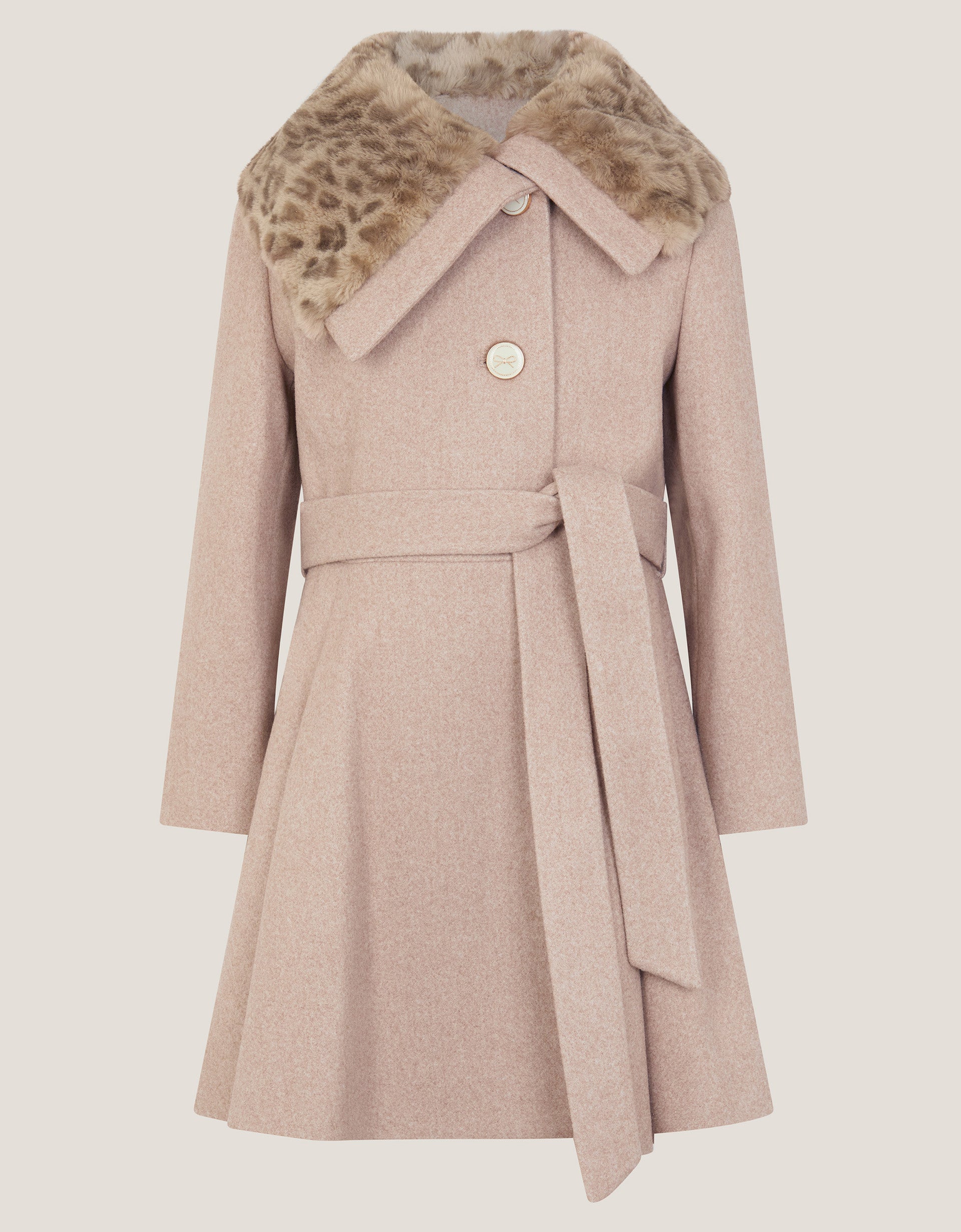 KAPUT - OATMEAL LEOPARD COAT