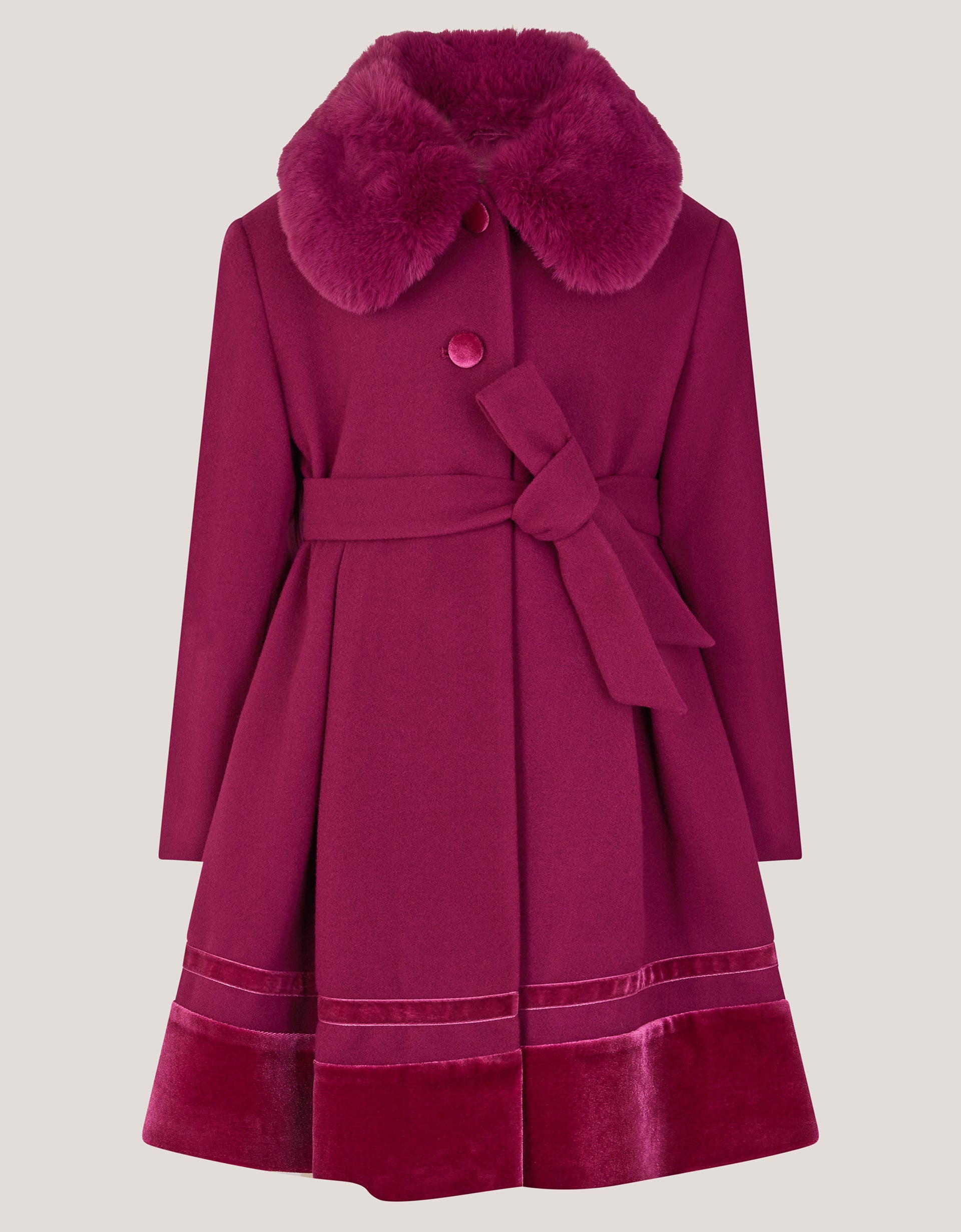 KAPUT - VELVET TRIM DRESS COAT